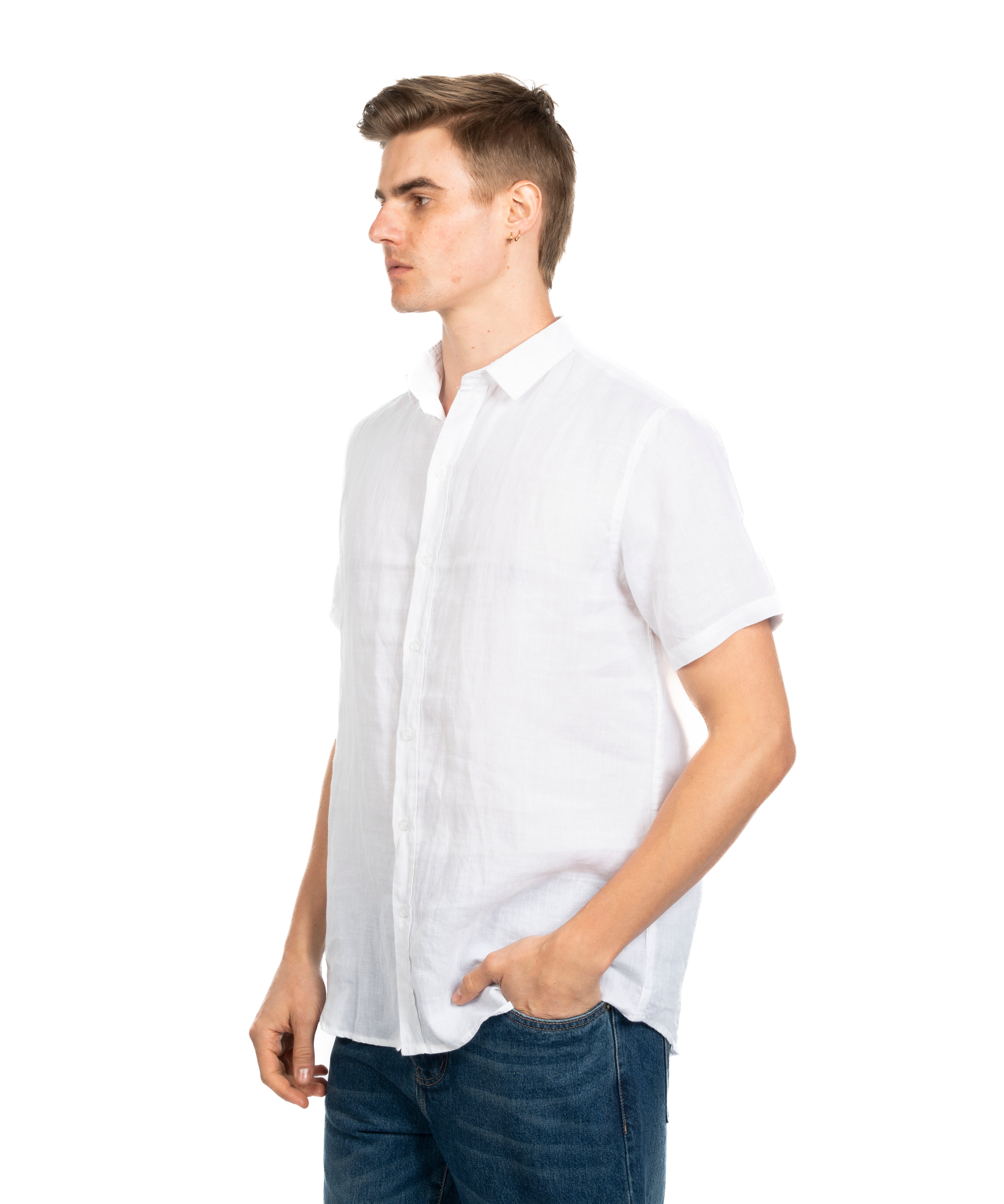 Half Sleeve Shirt - Men - Plain
