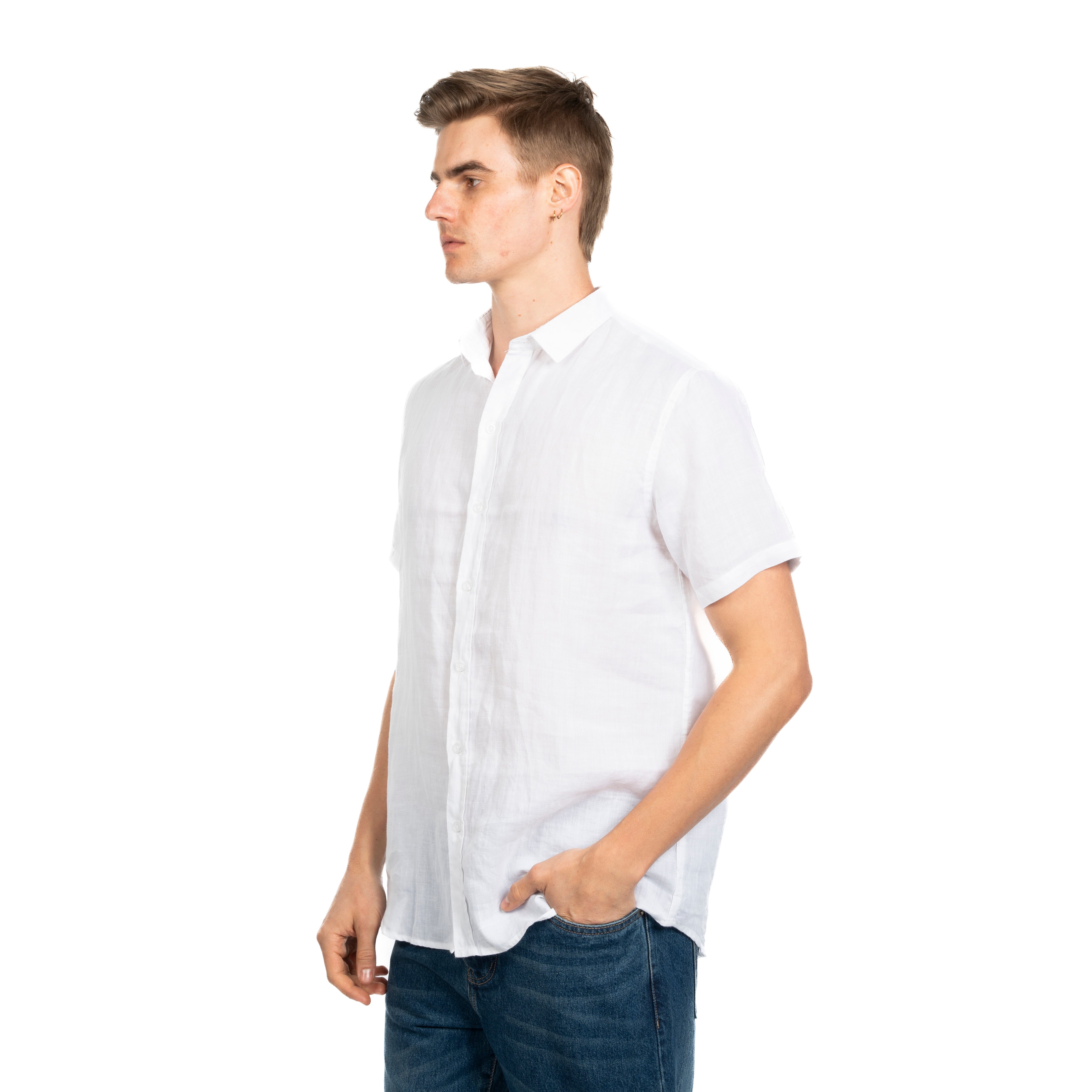 Half Sleeve Shirt - Men - Plain