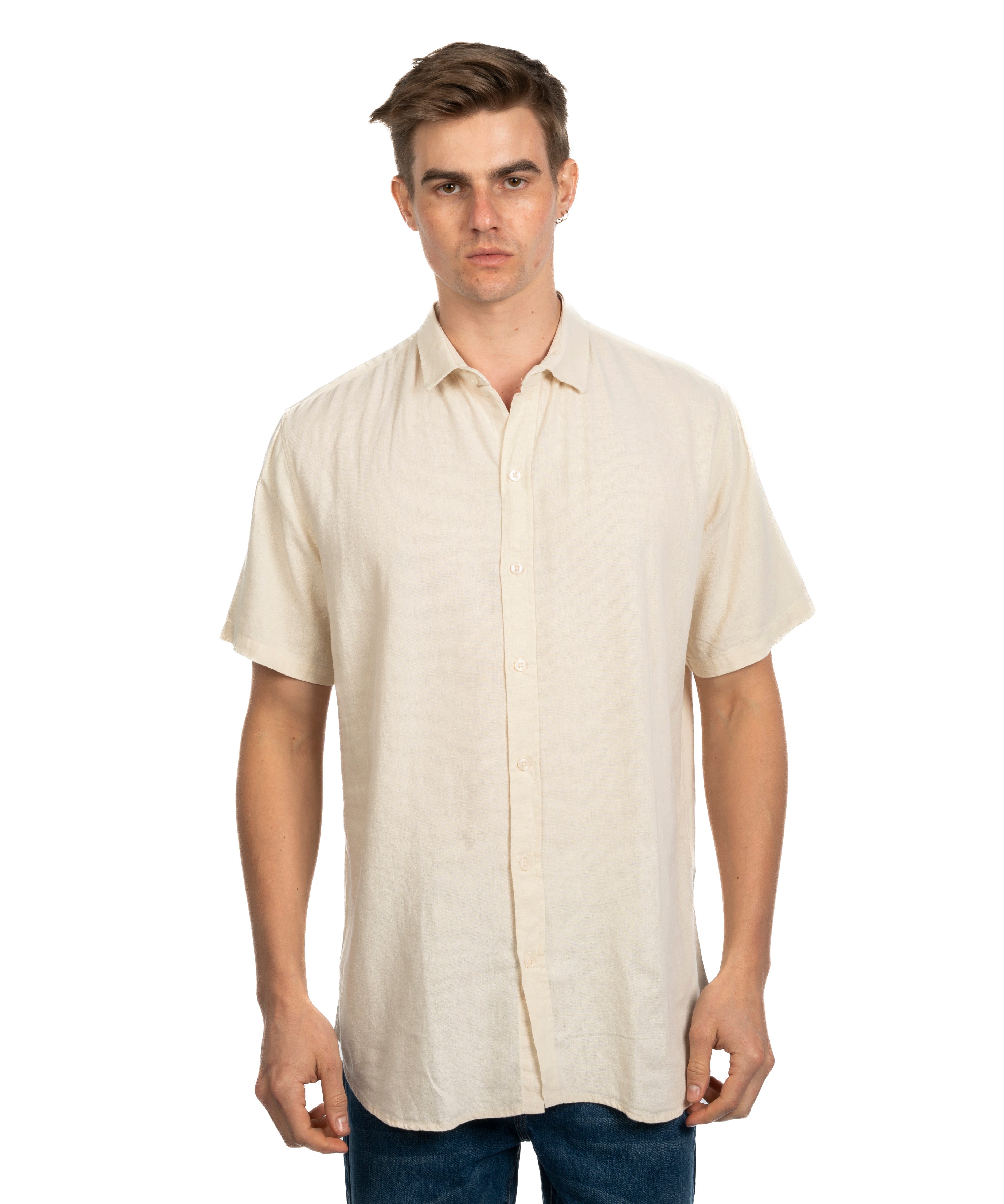 Half Sleeve Shirt - Men - Plain