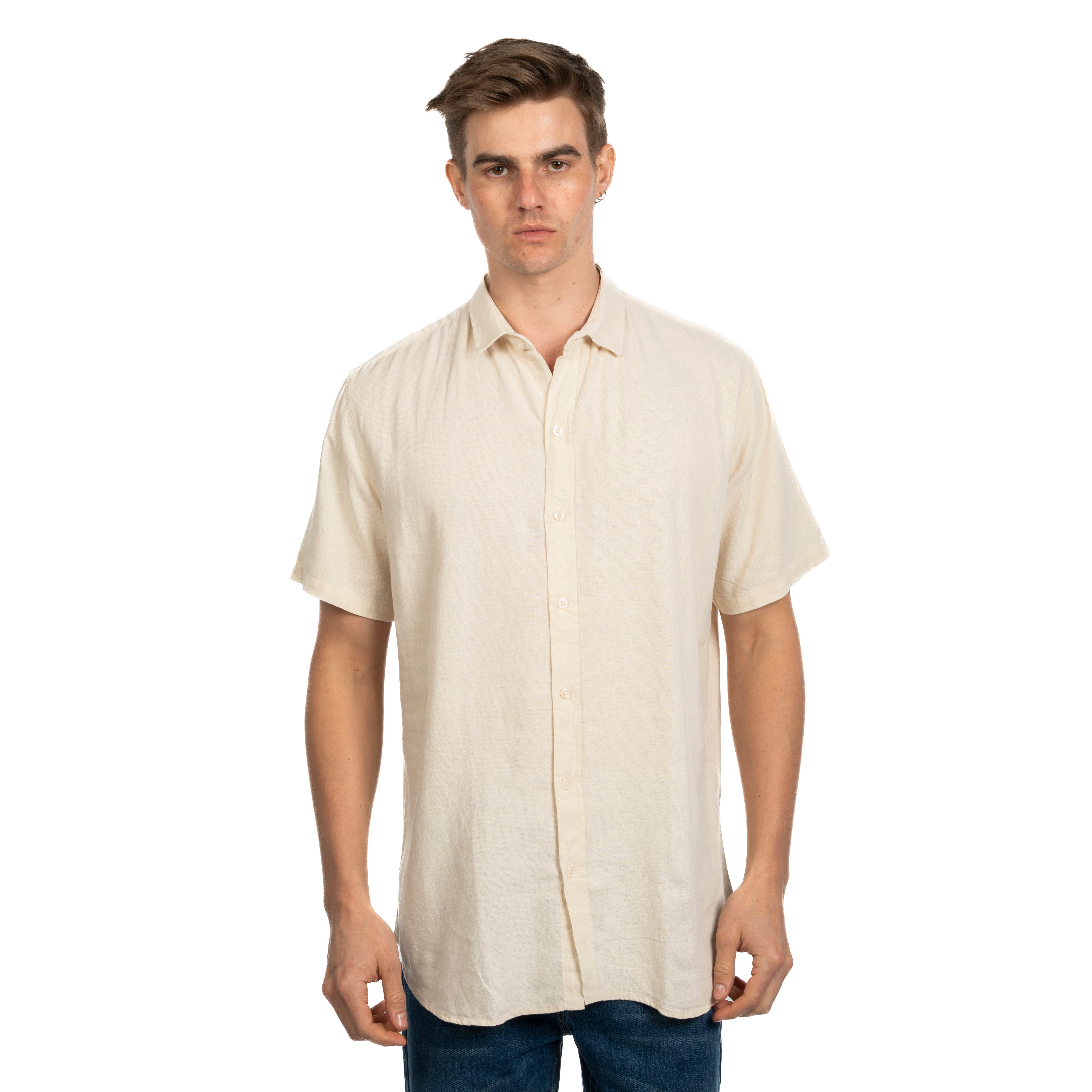 Half Sleeve Shirt - Men - Plain
