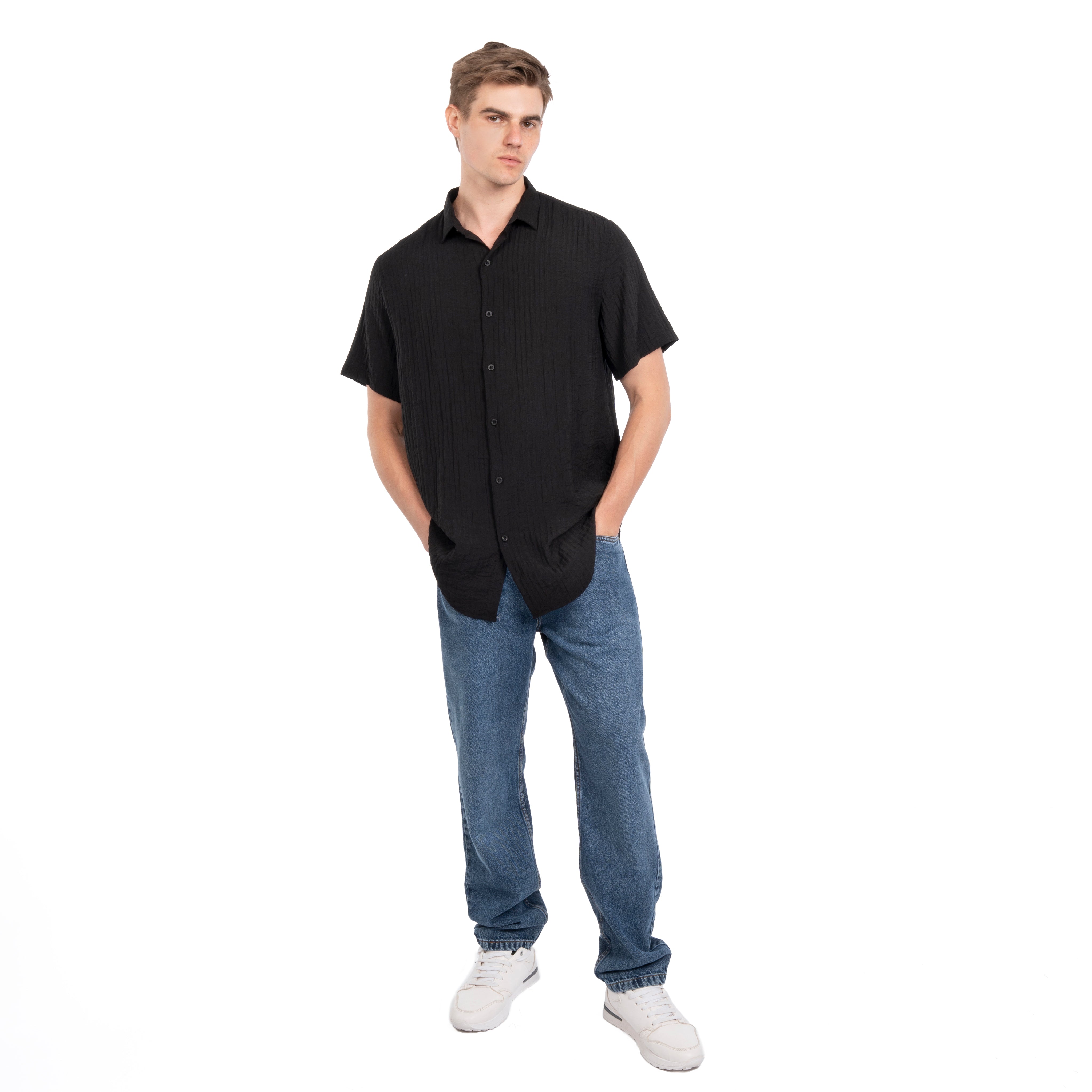Half Sleeve Shirt - Men - Striped