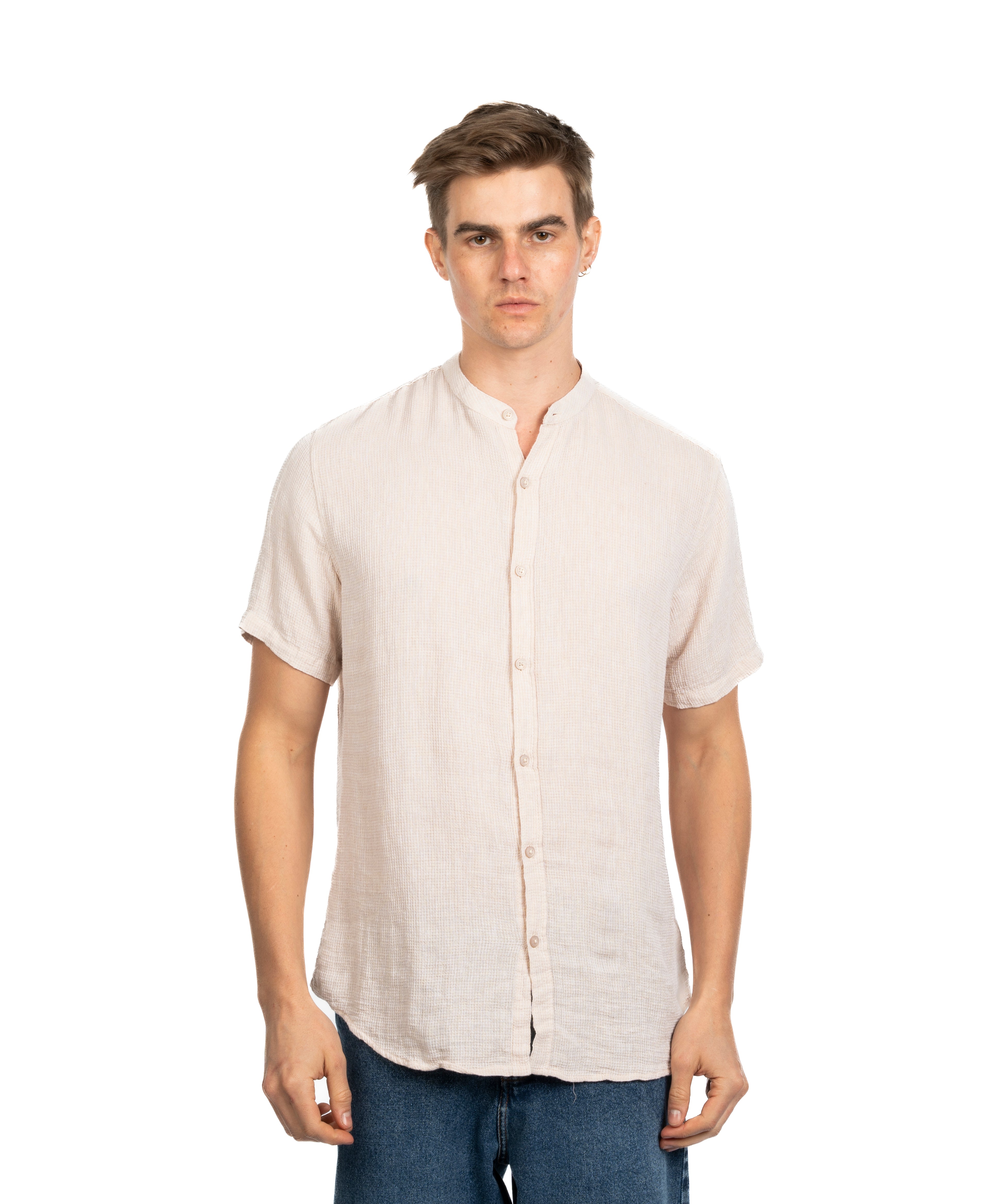 Half Sleeve Shirt - Men - Striped