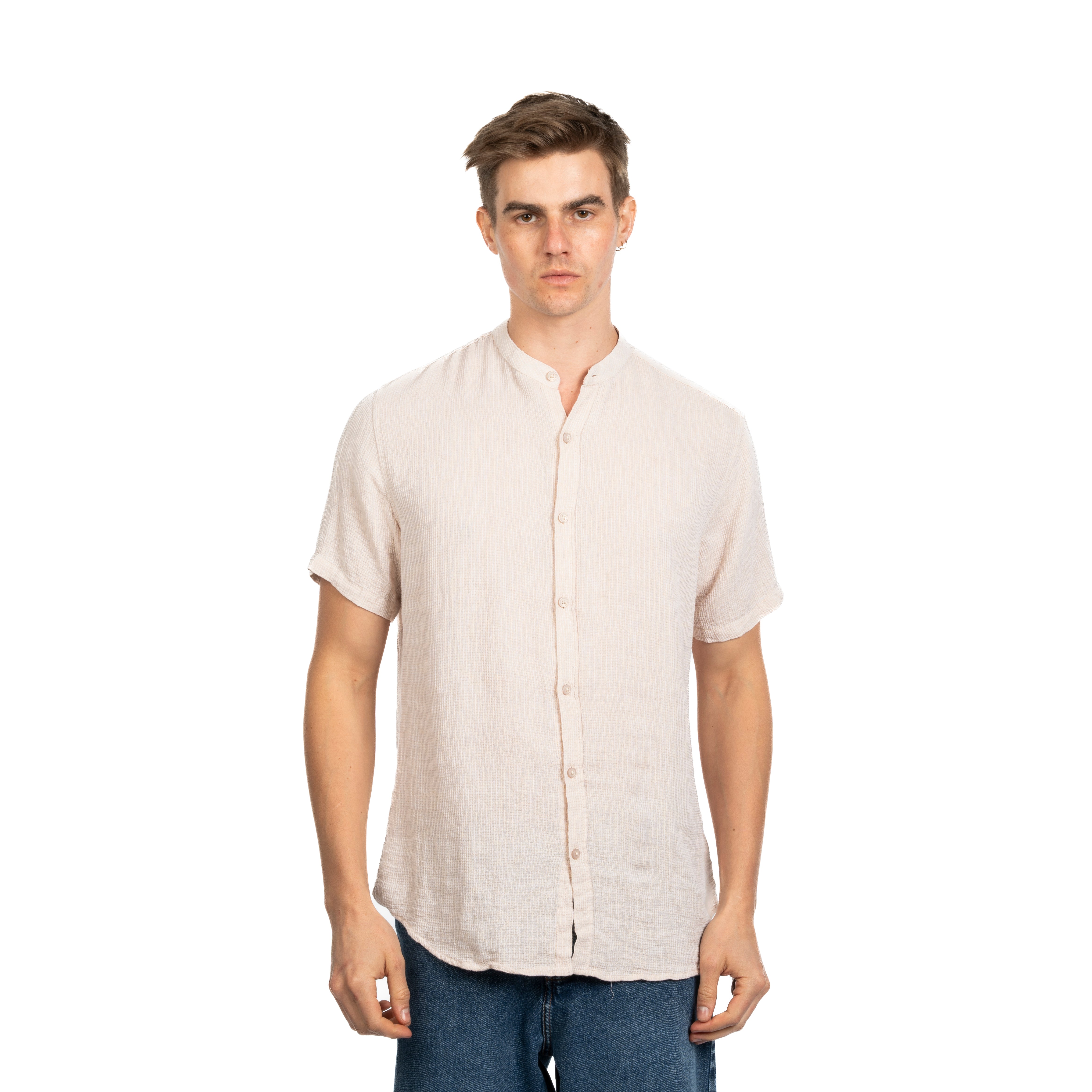 Half Sleeve Shirt - Men - Striped