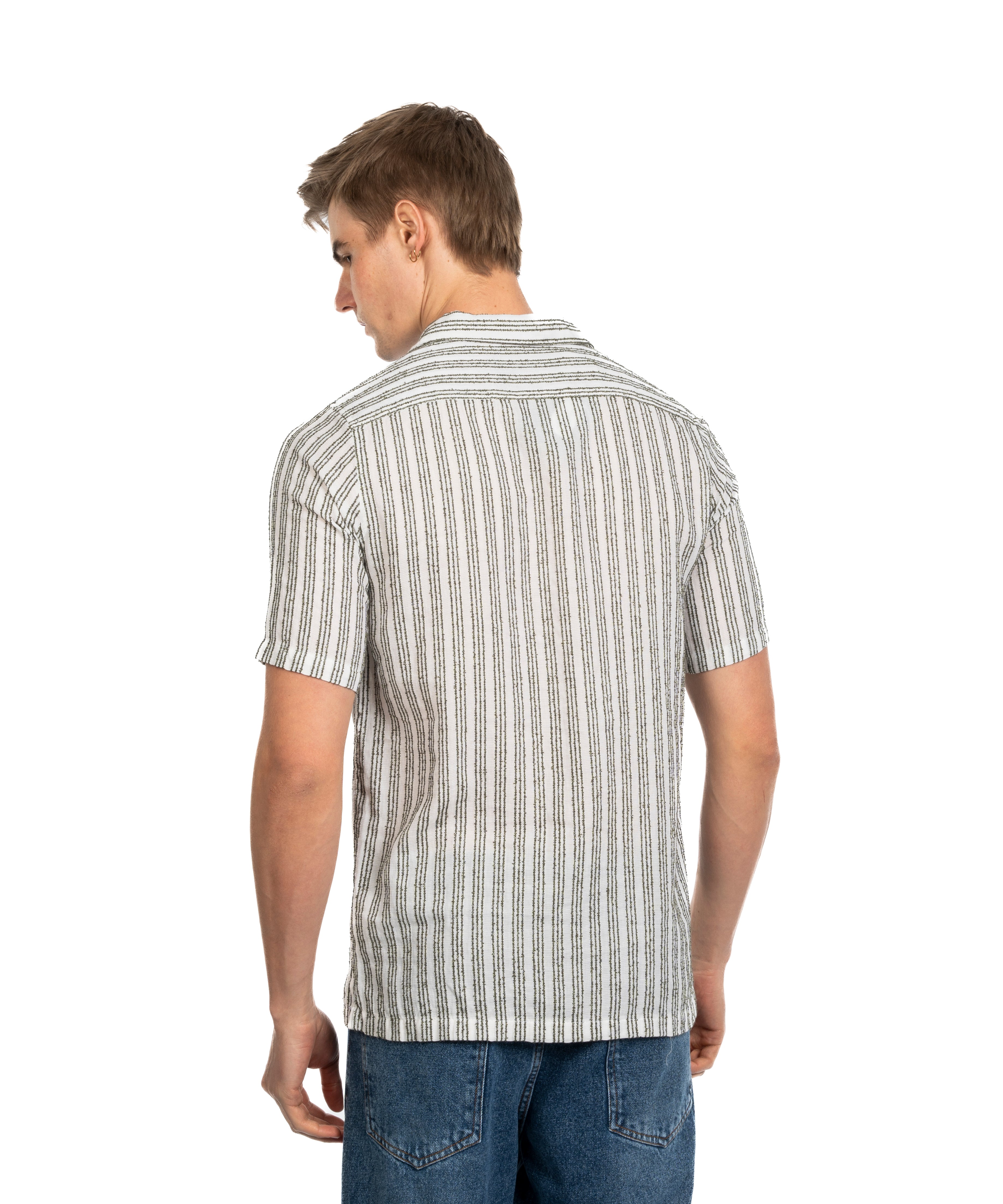 Half Sleeve Shirt - Men - Striped