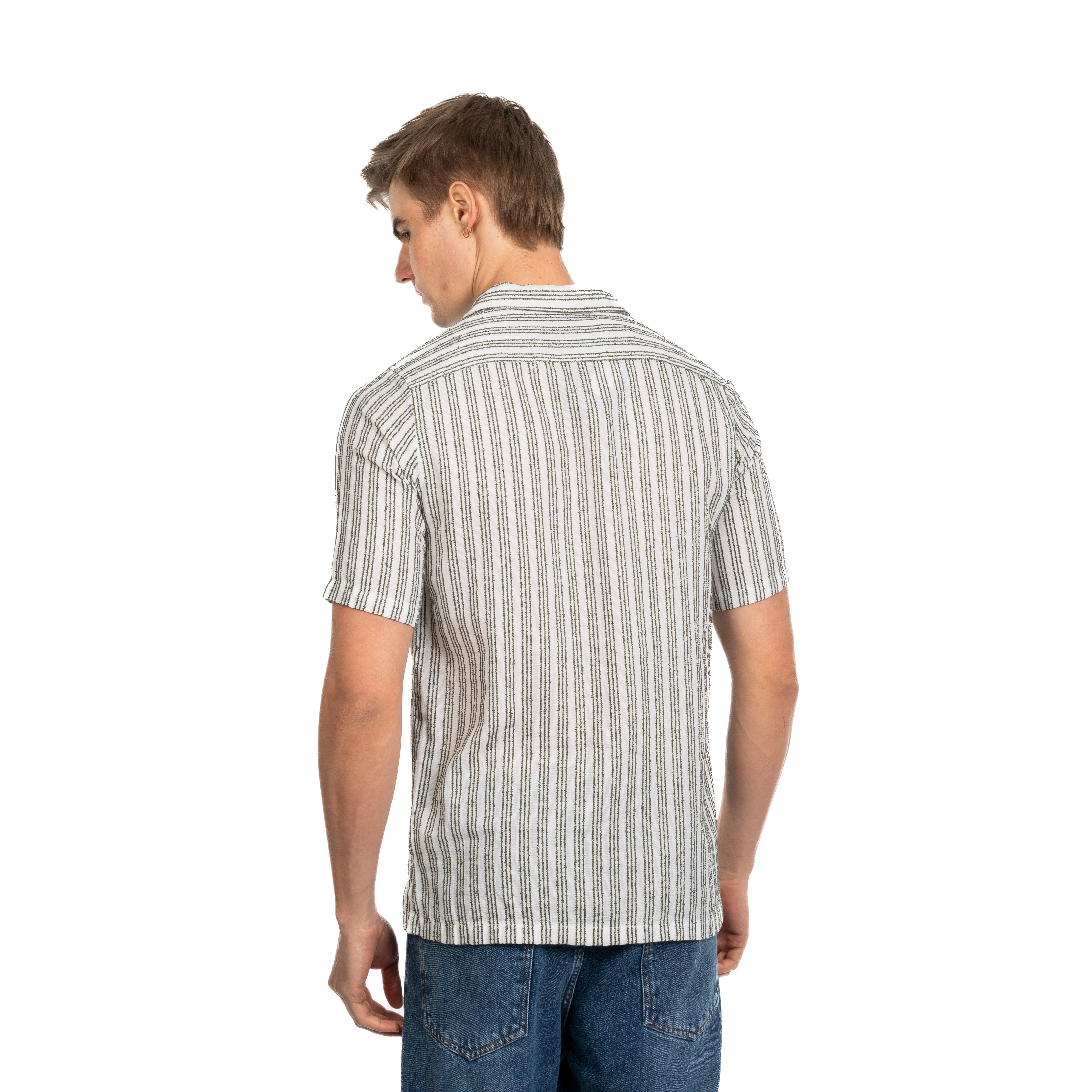 Half Sleeve Shirt - Men - Striped