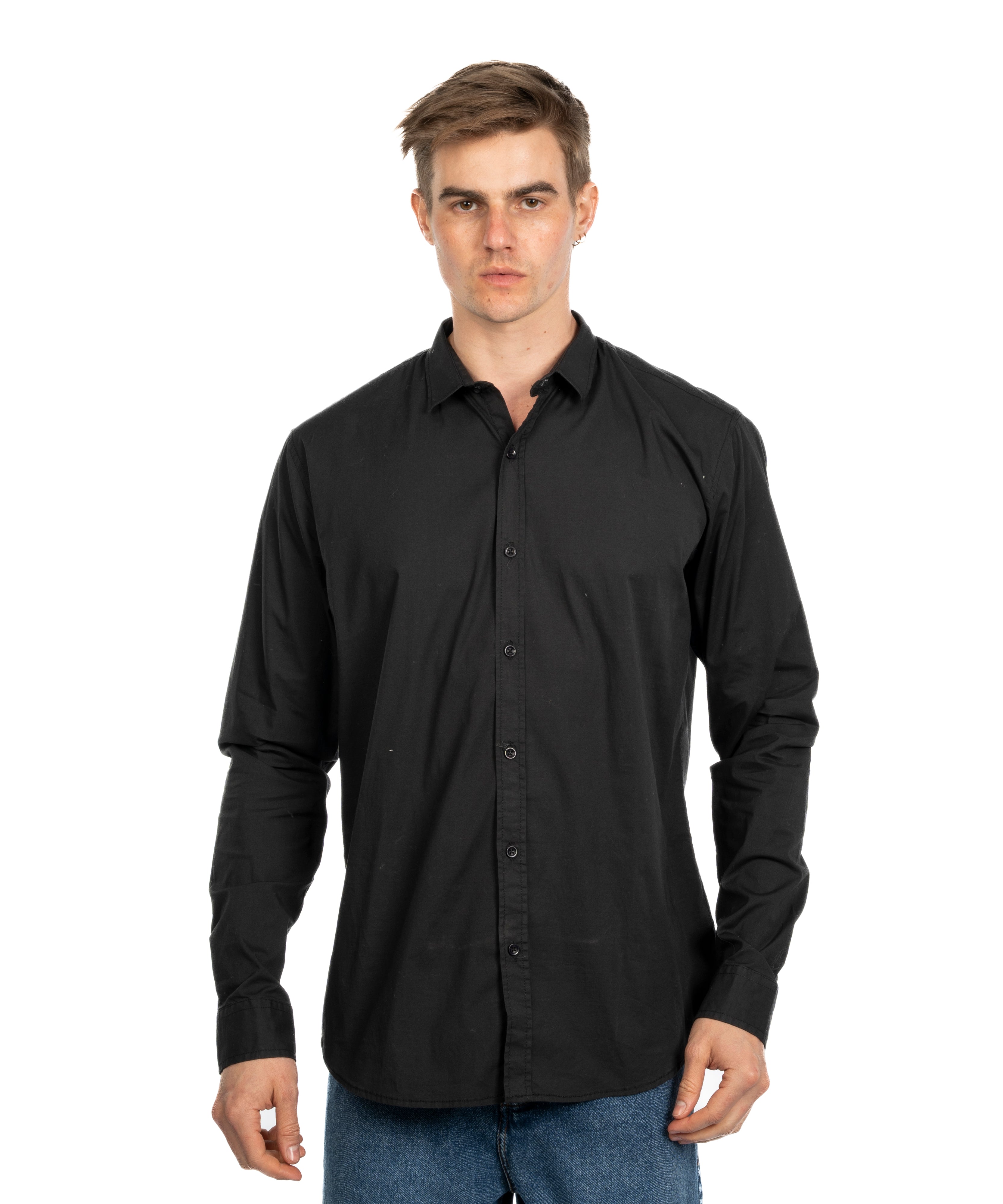 Long Sleeve Shirt - Men - Plain