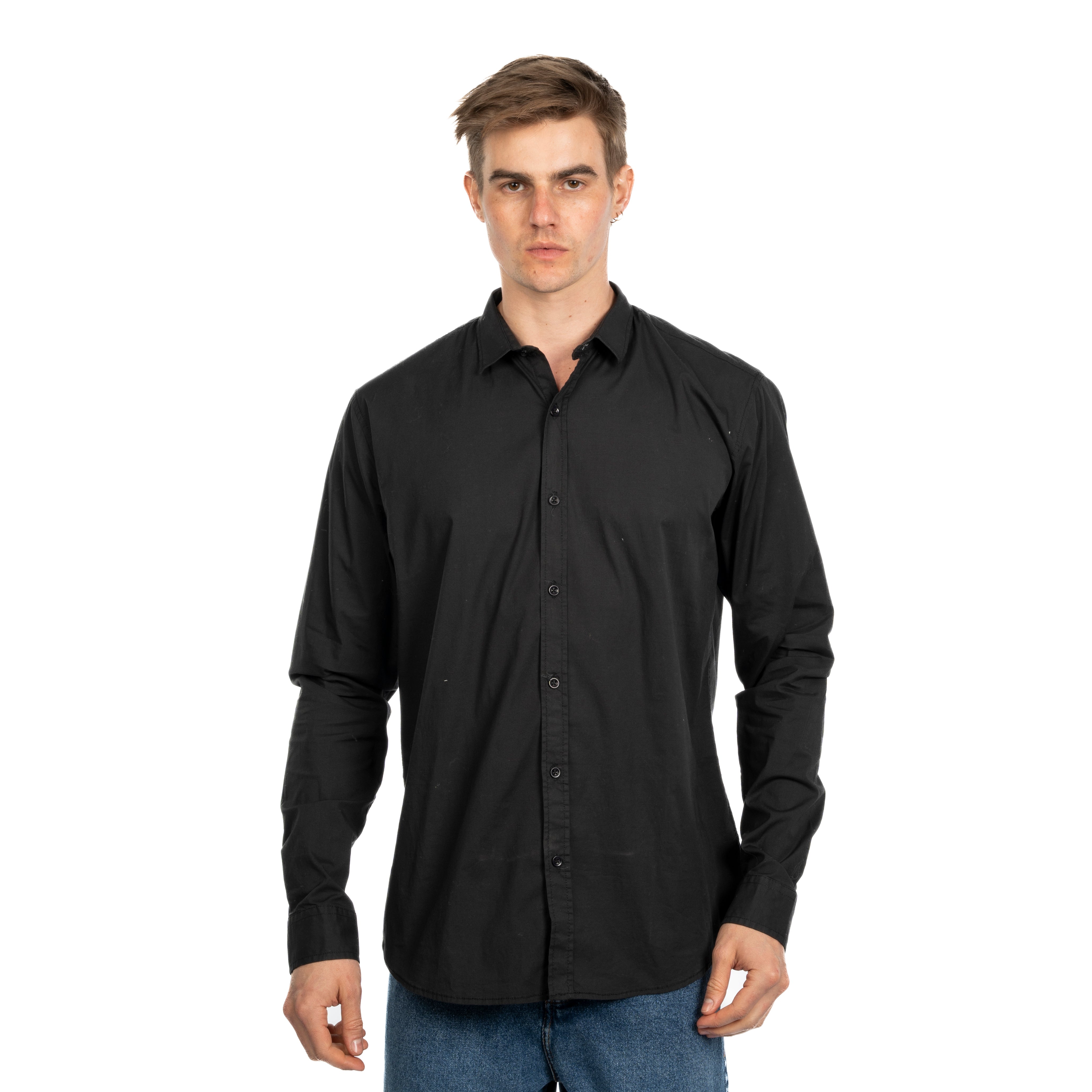 Long Sleeve Shirt - Men - Plain