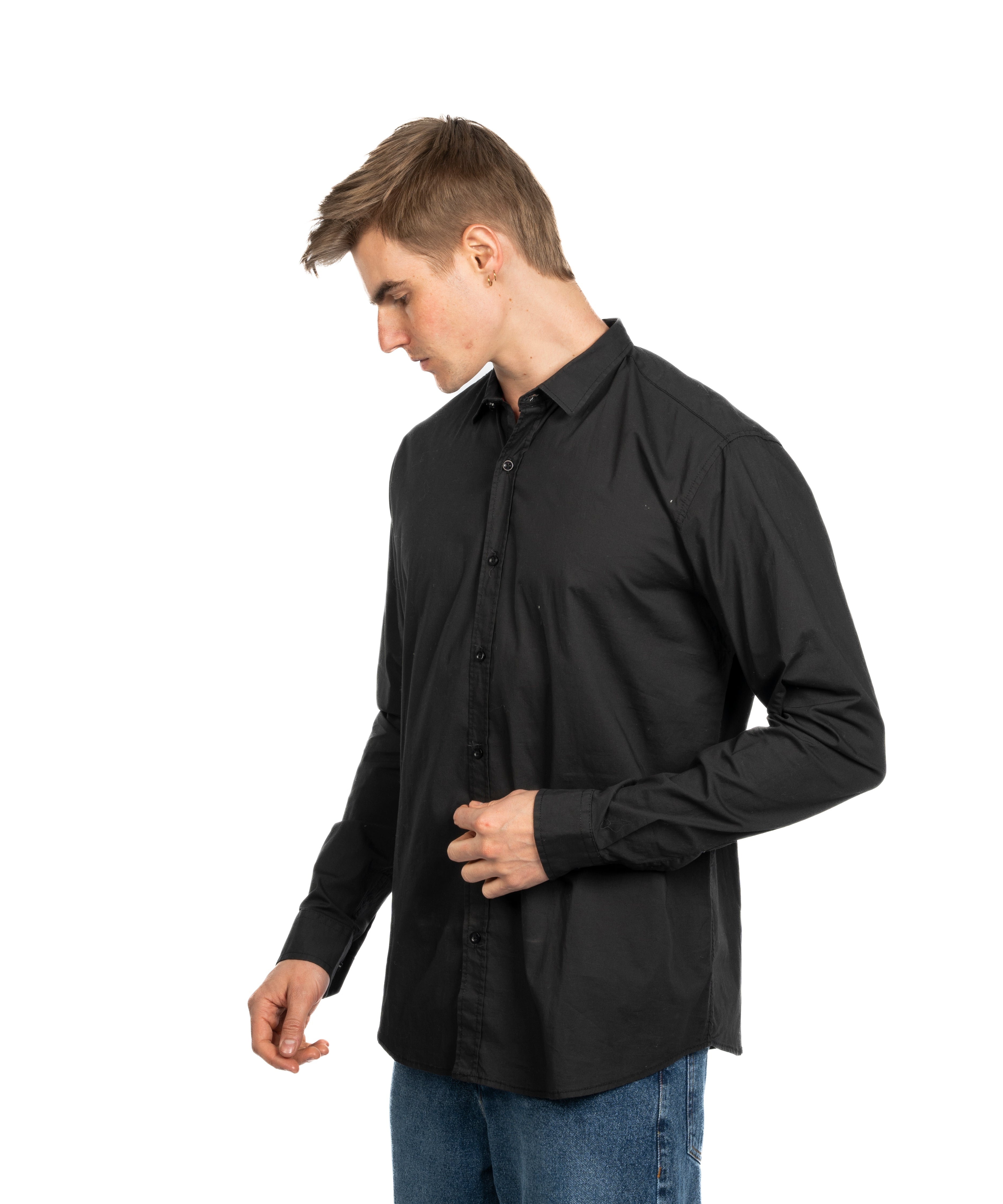 Long Sleeve Shirt - Men - Plain