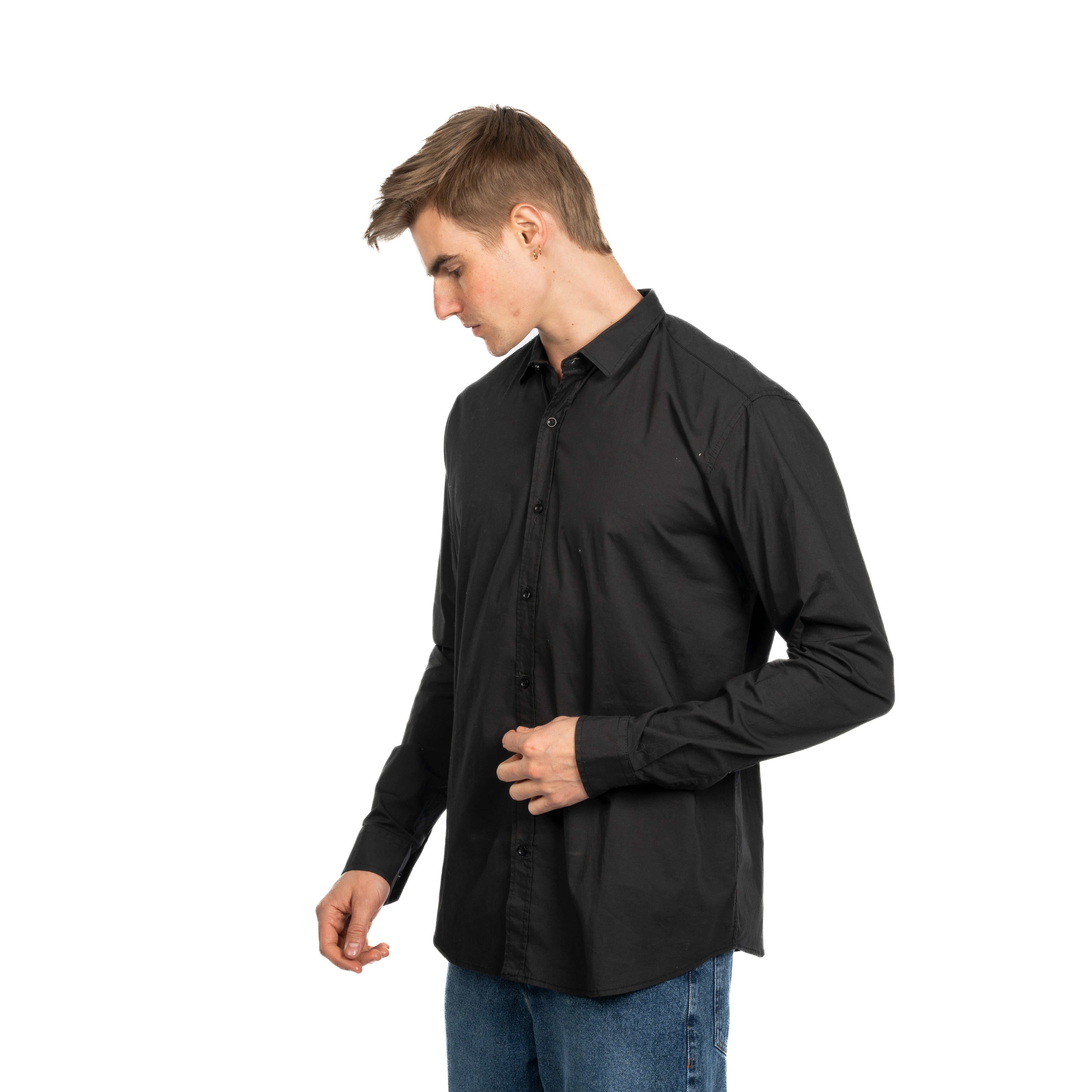 Long Sleeve Shirt - Men - Plain