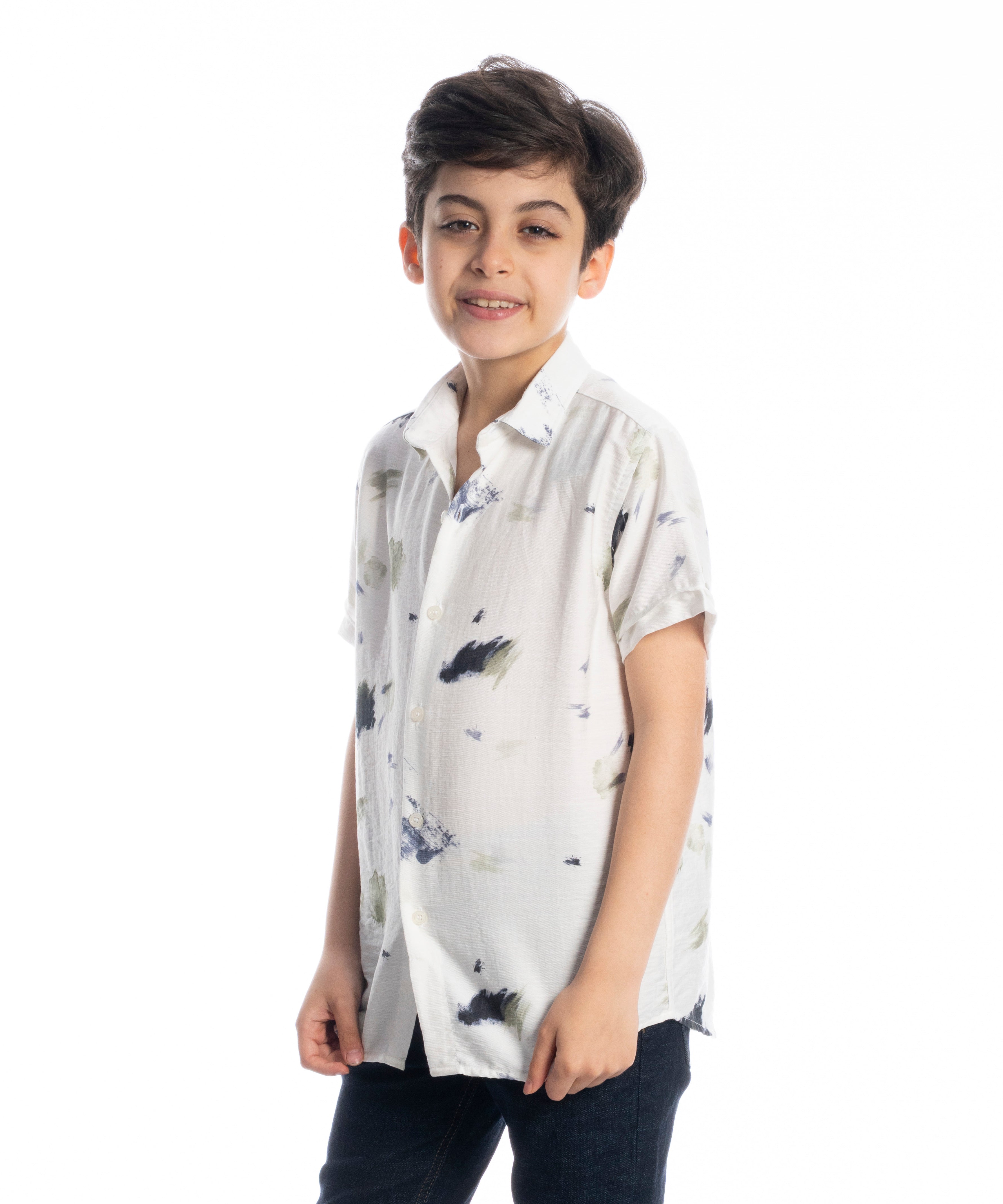 Half Sleeve Shirt - Boys - Plaid