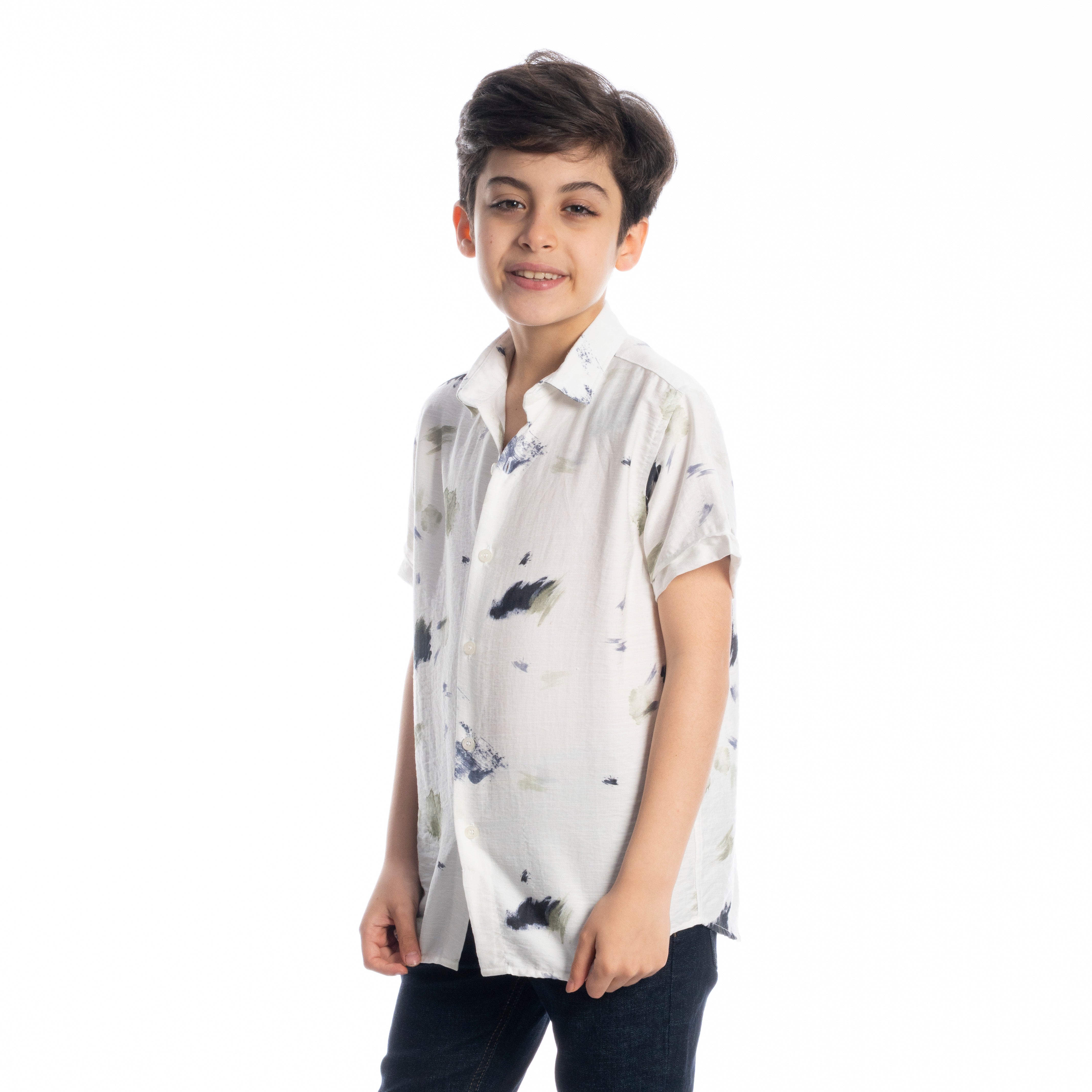 Half Sleeve Shirt - Boys - Plaid