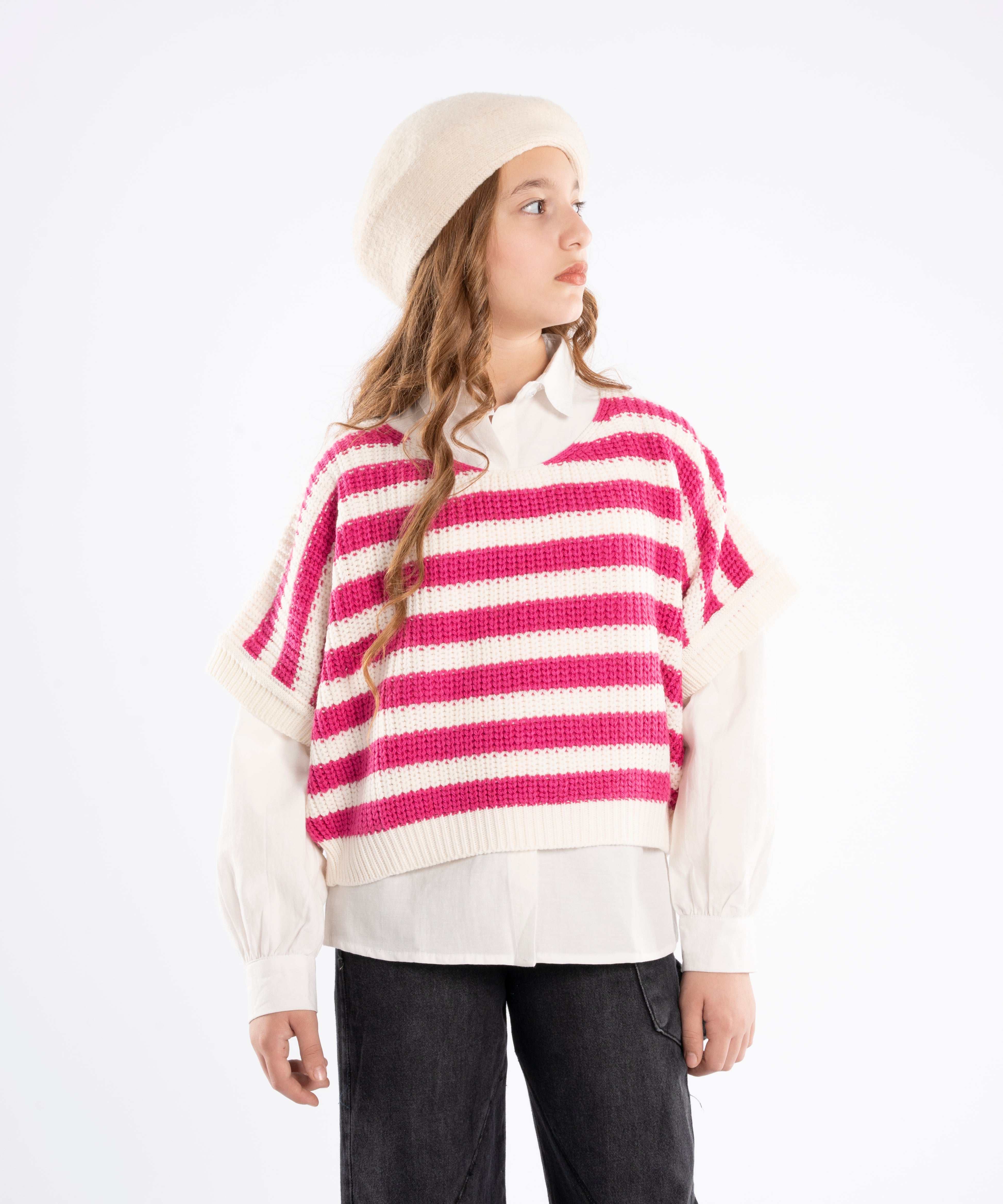 Pullover - Girls - Striped