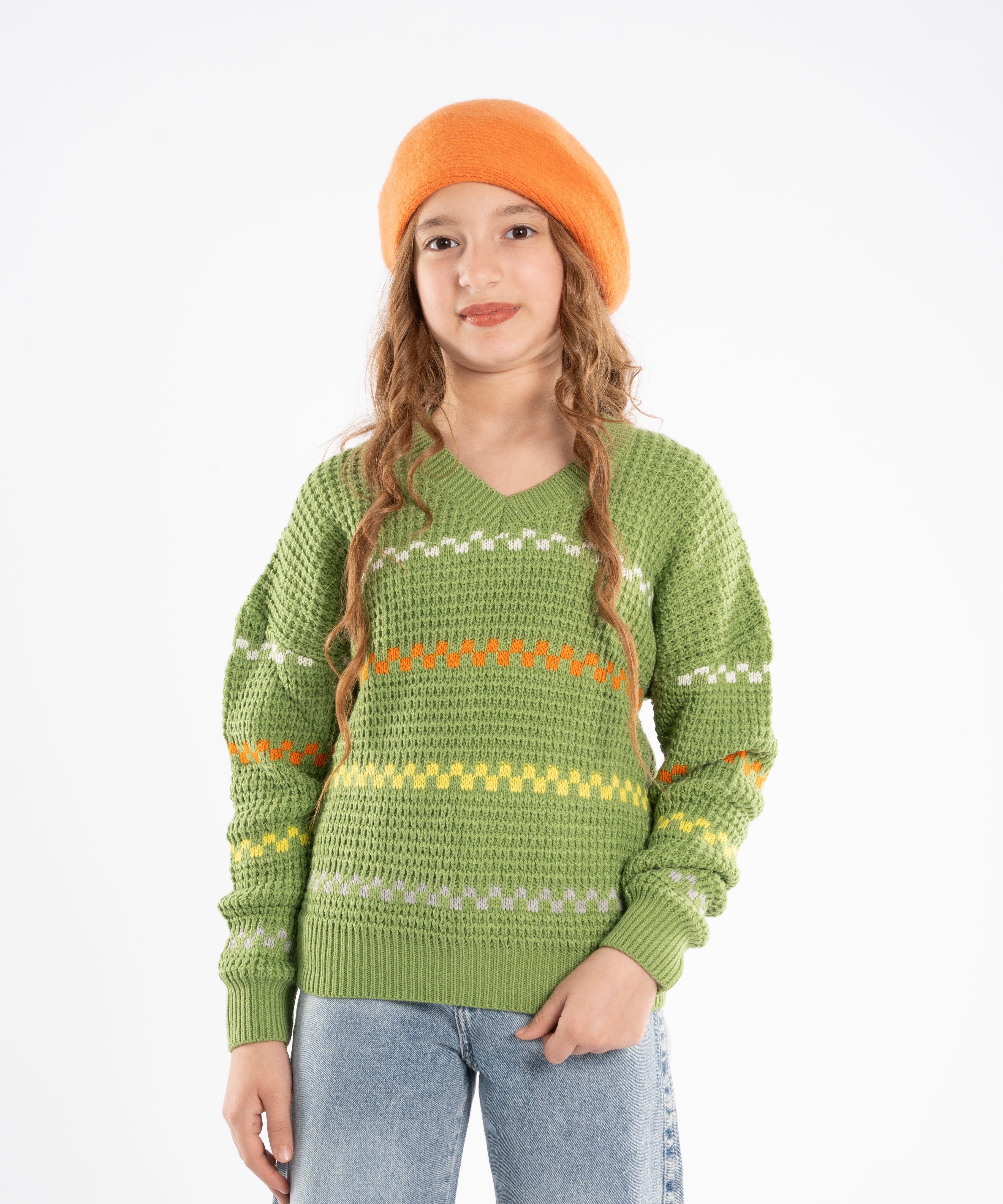 Pullover - Girls - Striped