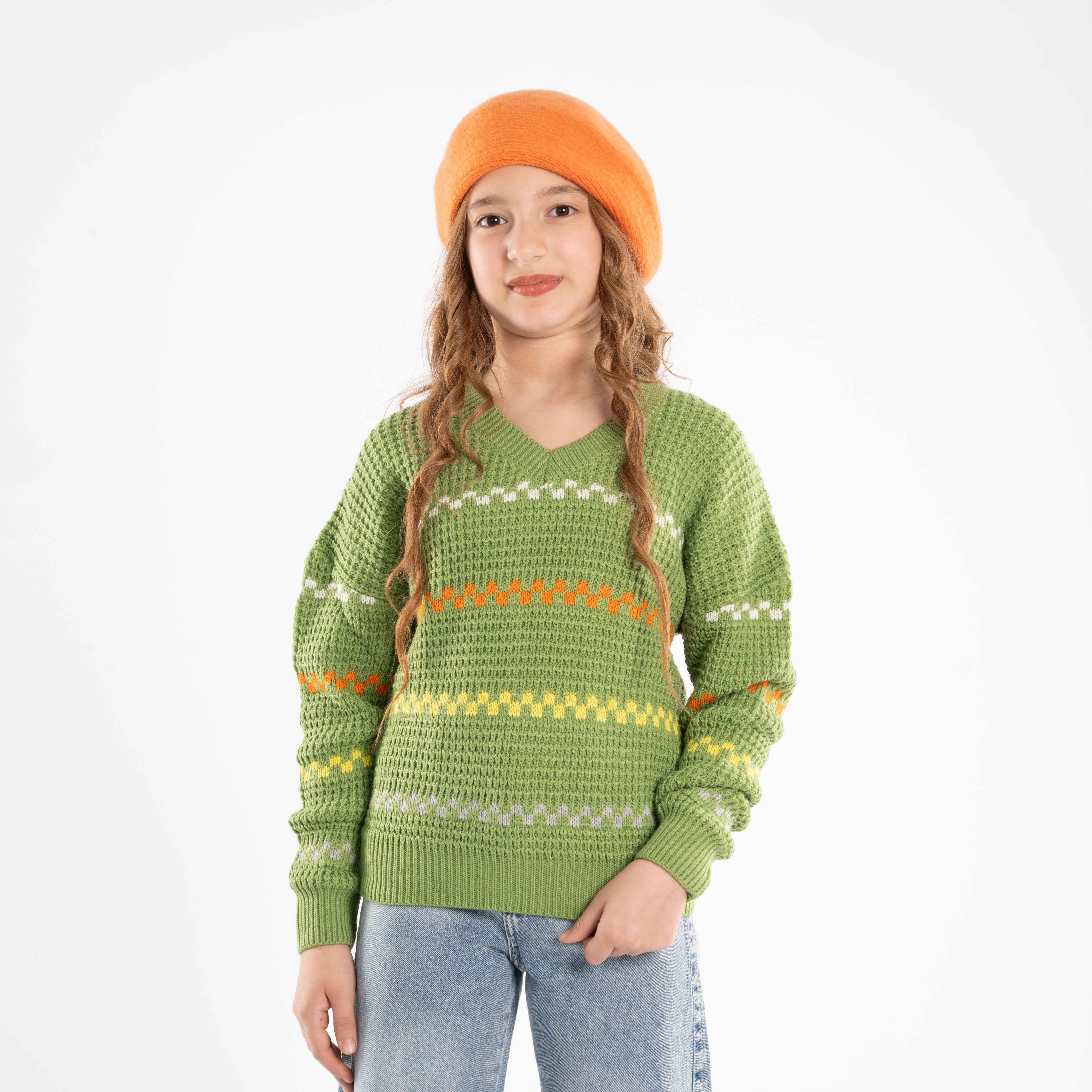 Pullover - Girls - Striped