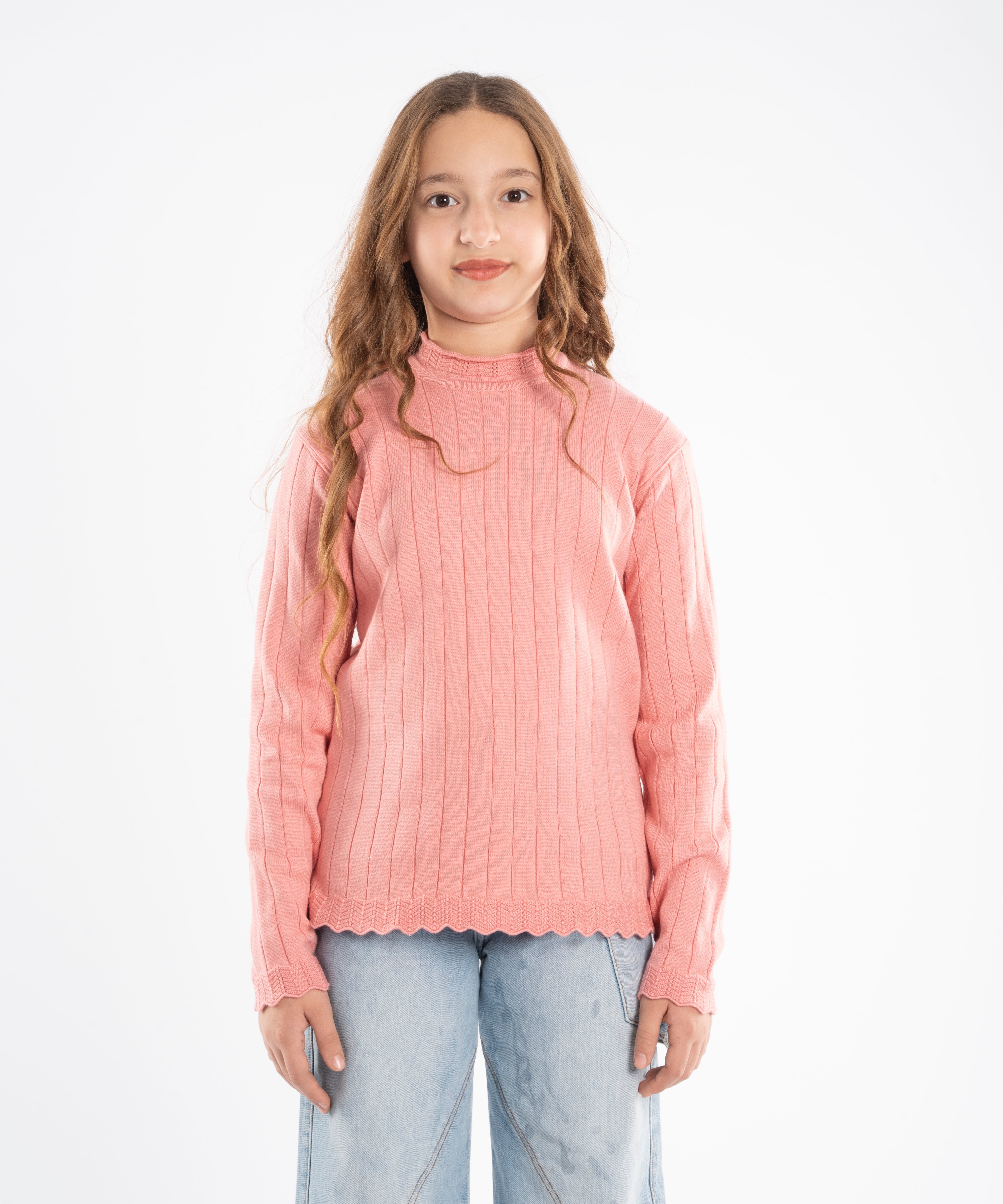 Pullover - Girls - Ribbed