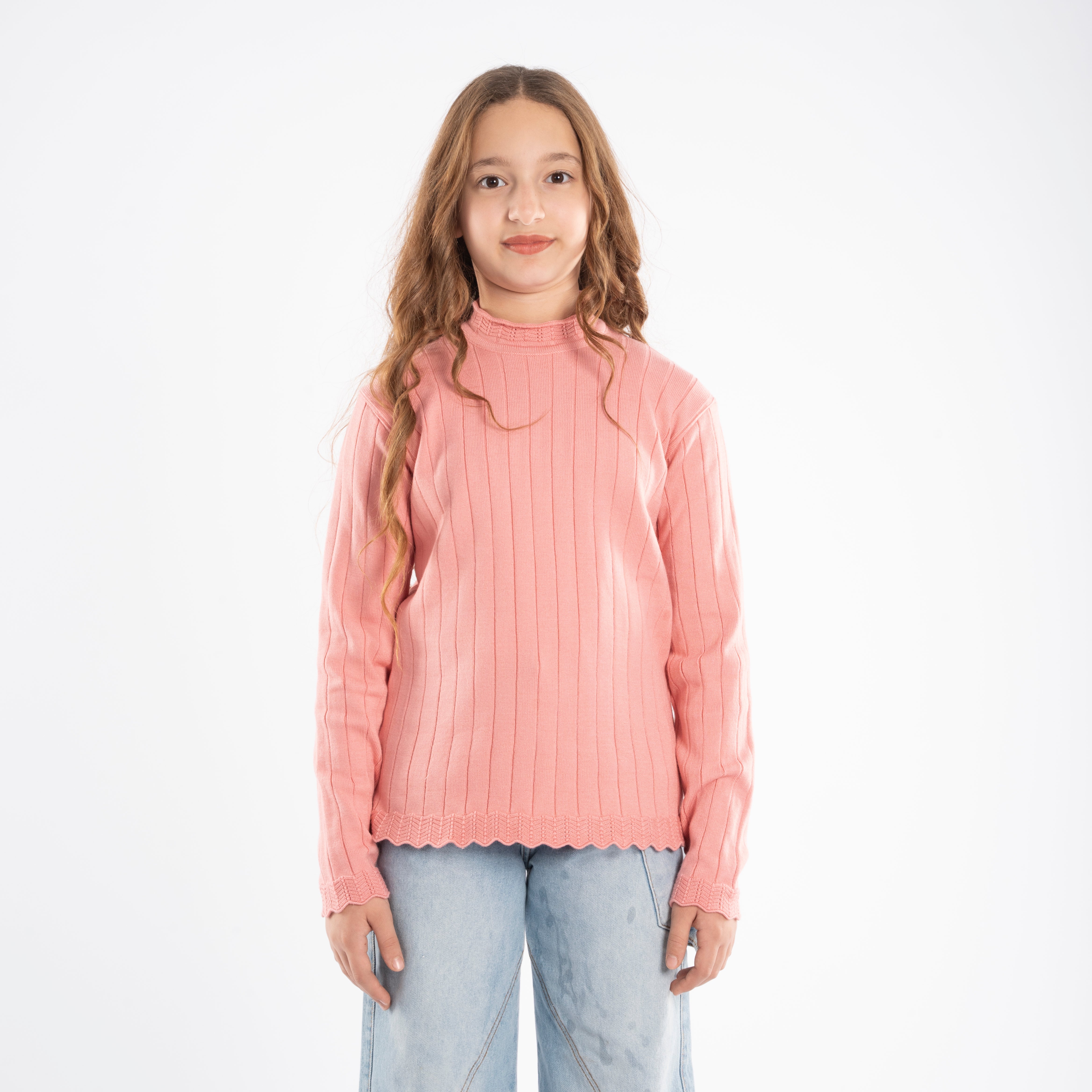 Pullover - Girls - Ribbed