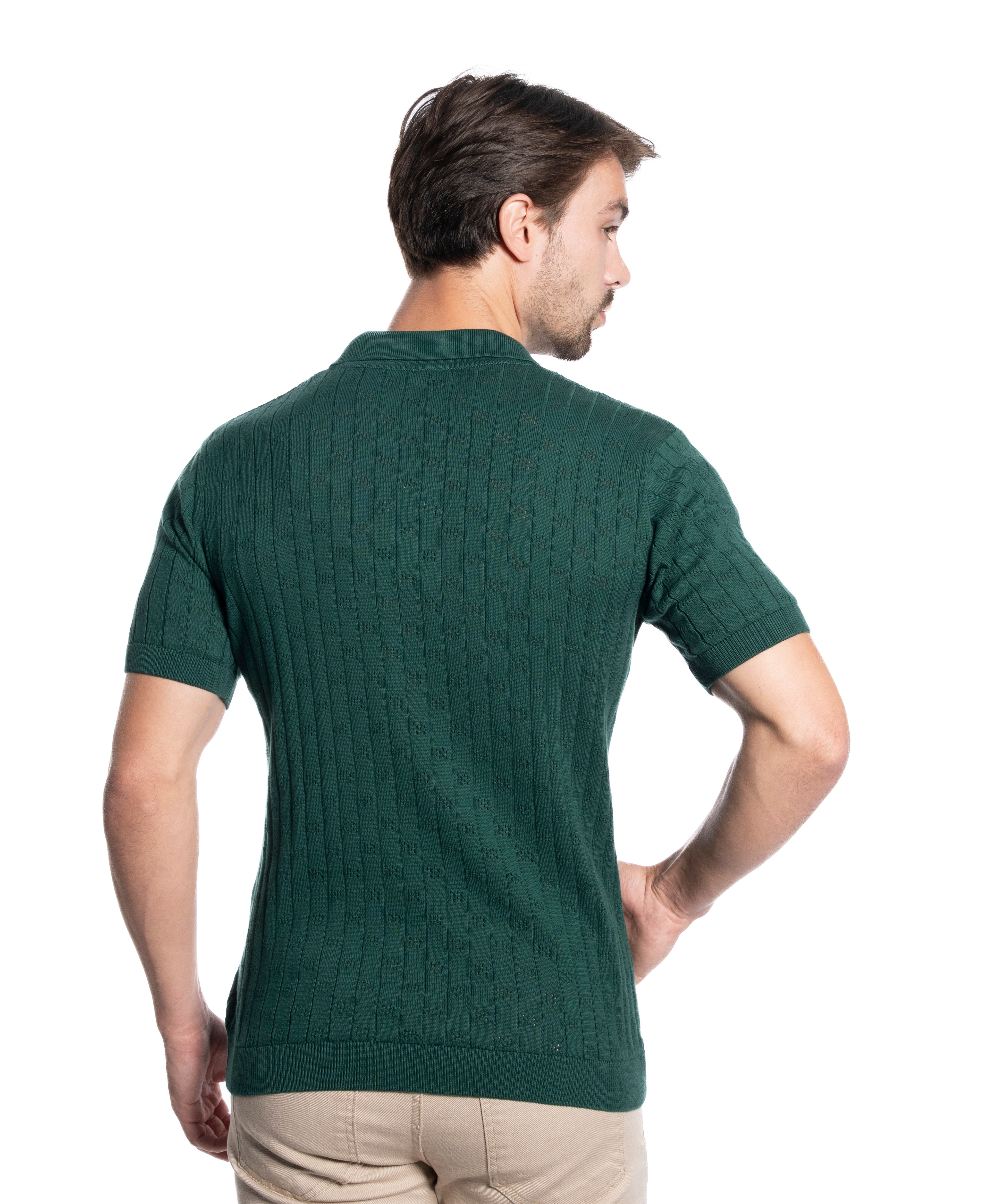 Polo T-shirt - Men - Plain knitted