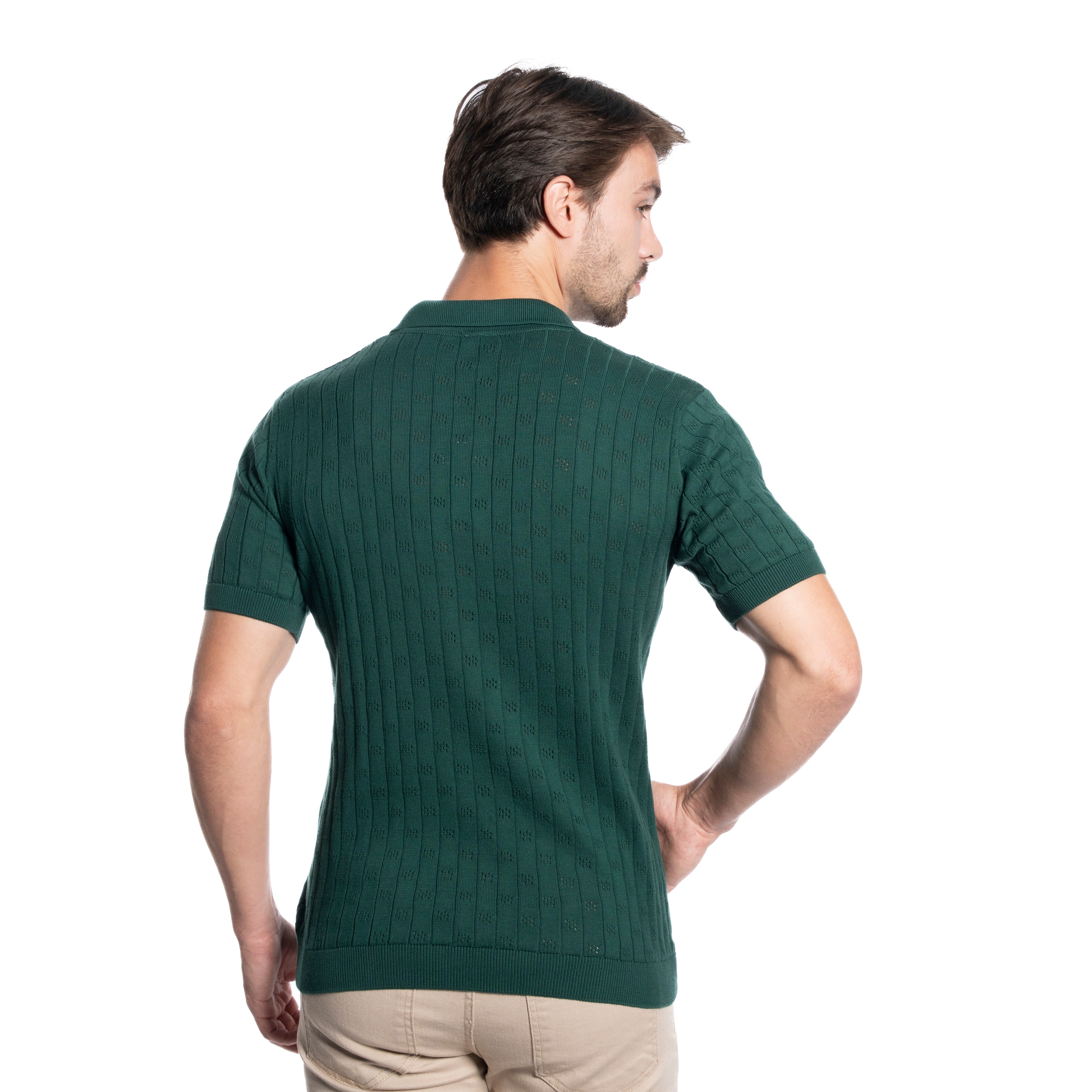 Polo T-shirt - Men - Plain knitted
