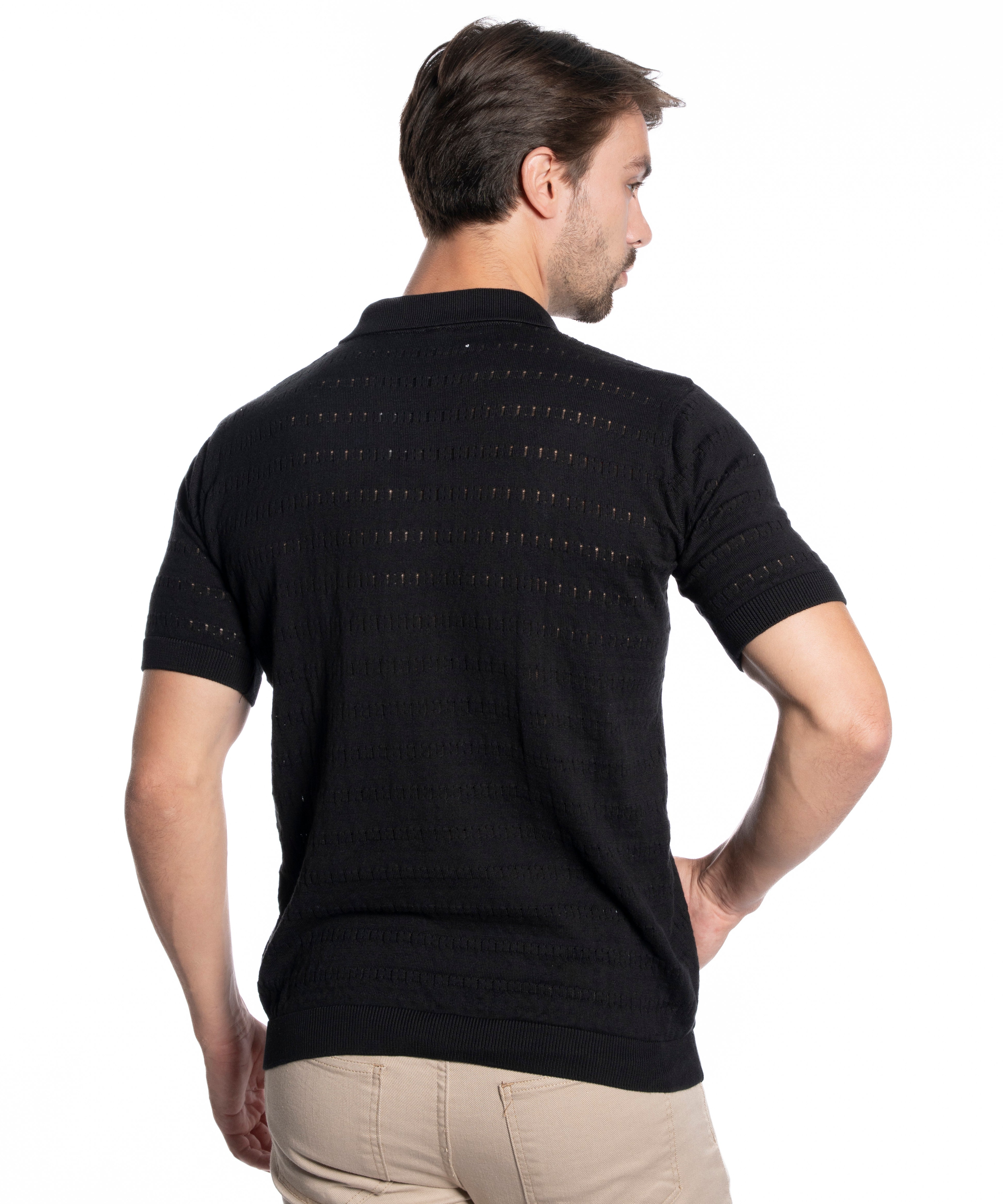 Polo T-shirt - Men - Plain knitted