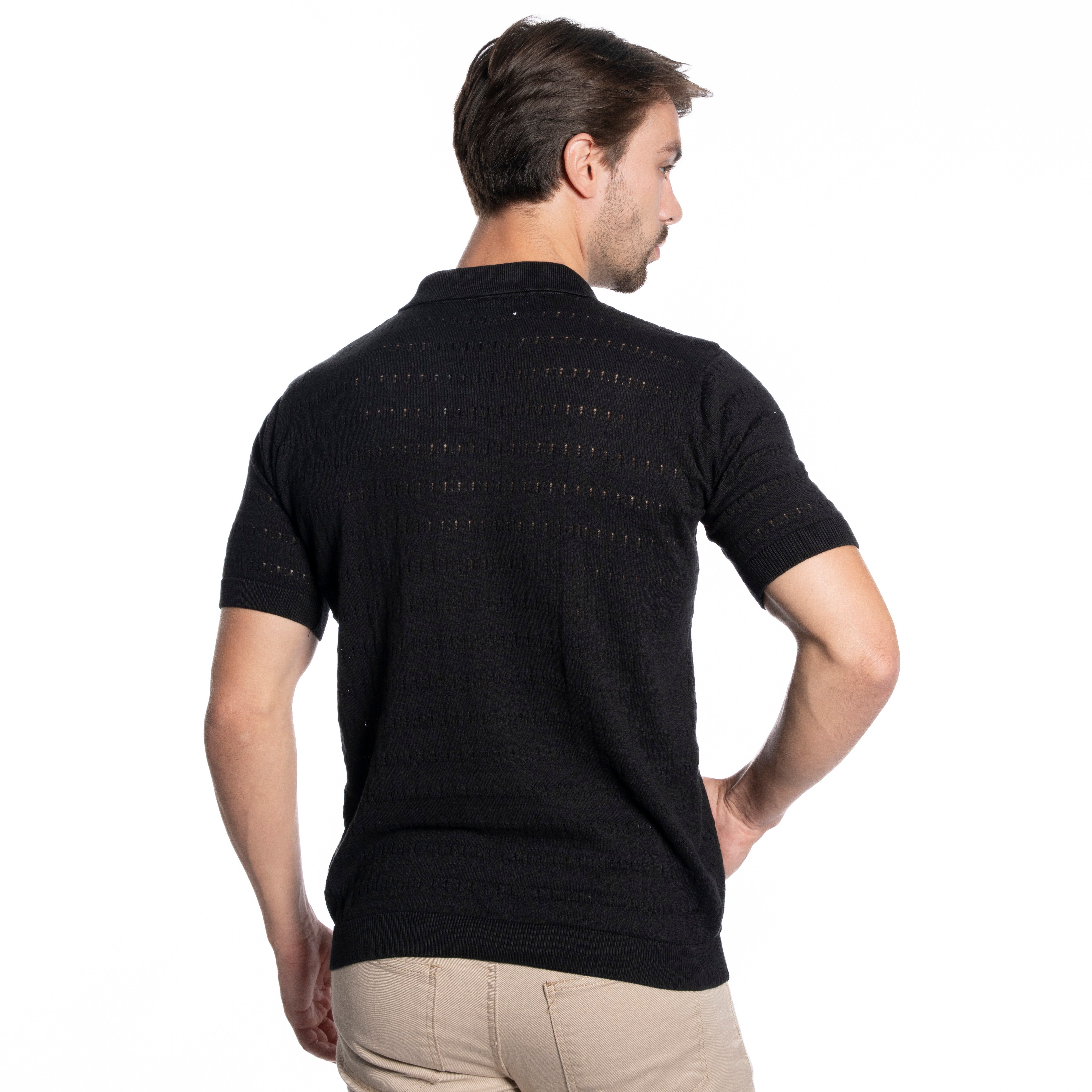 Polo T-shirt - Men - Plain knitted