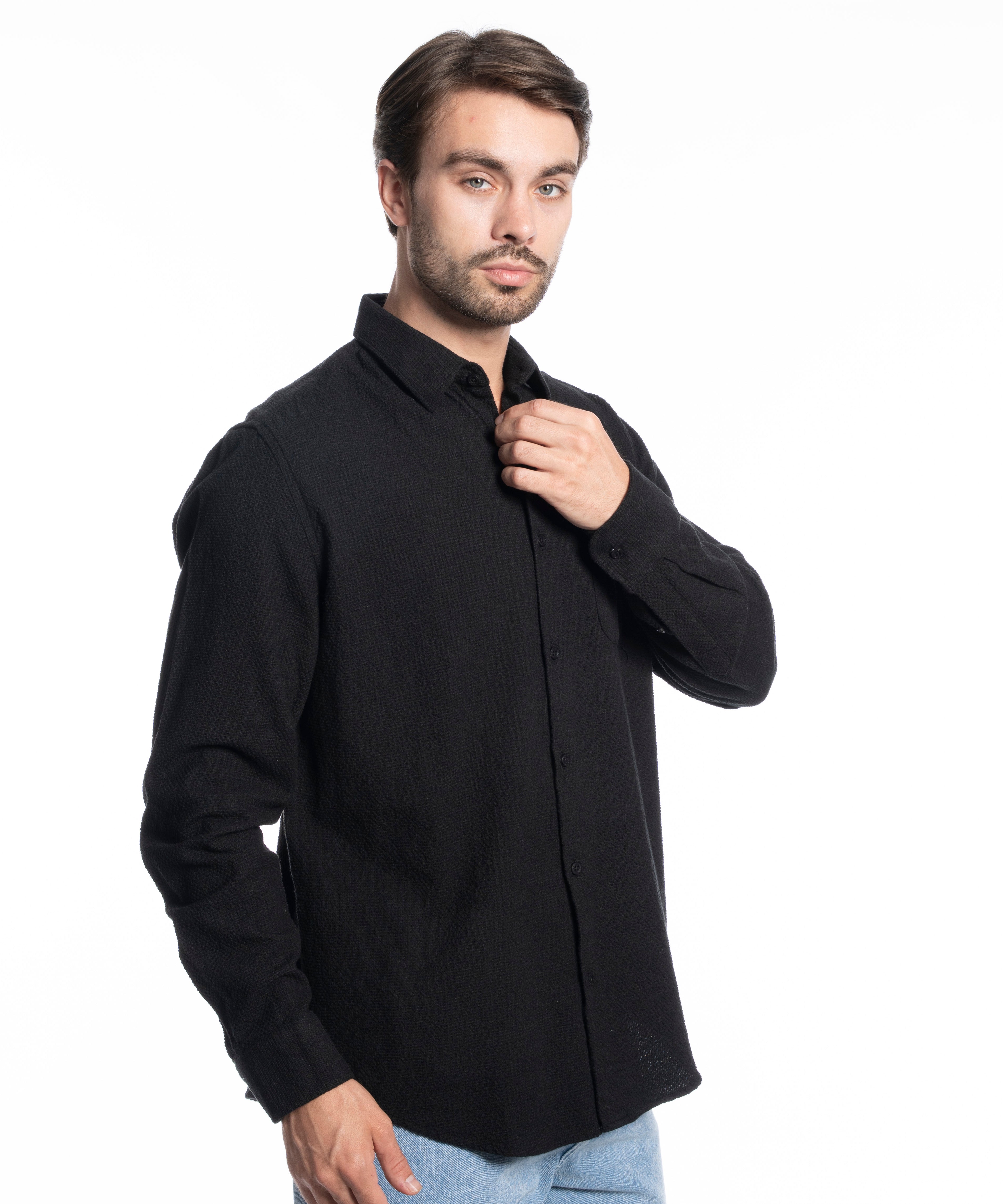 Long Sleeve Shirt - Men - Plain