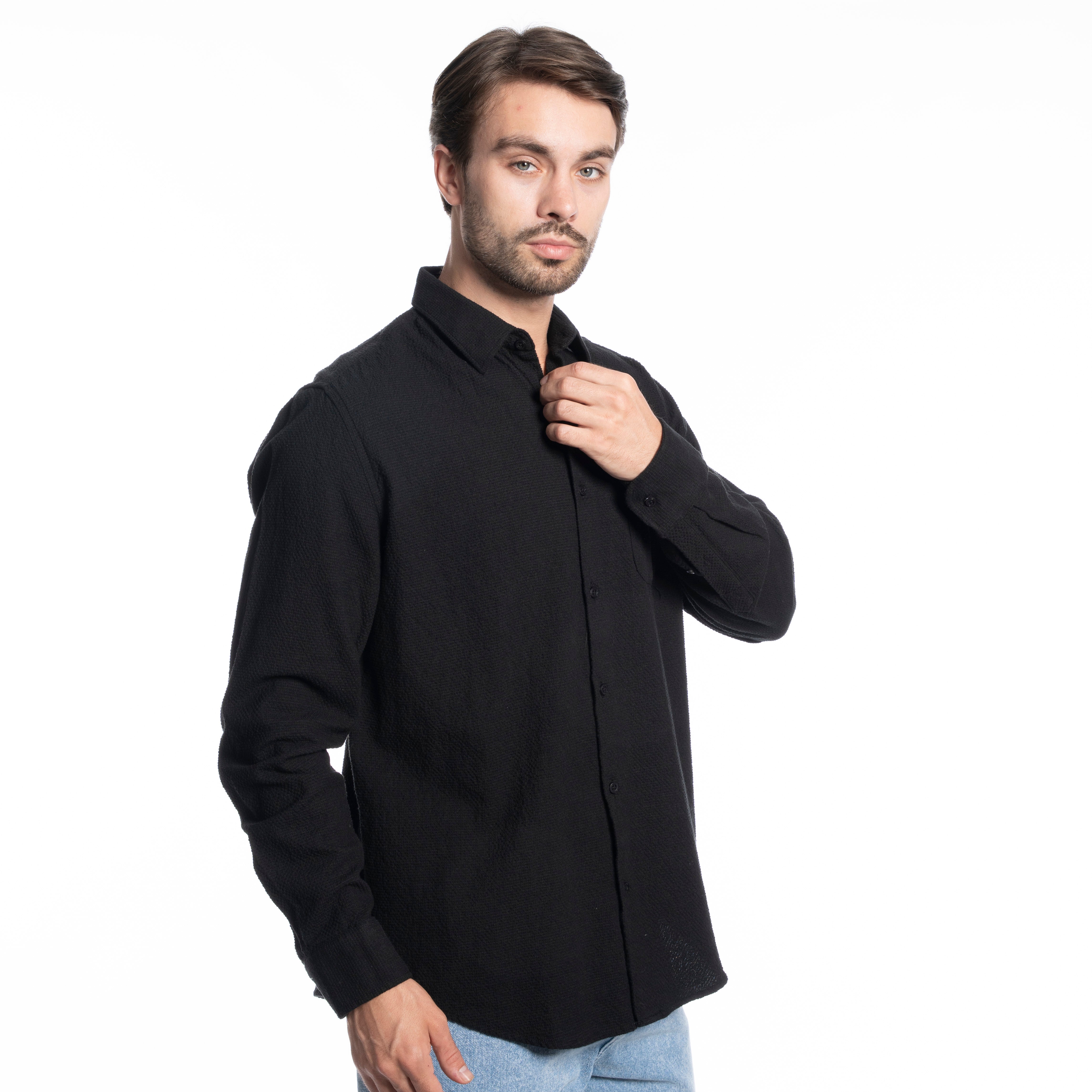 Long Sleeve Shirt - Men - Plain