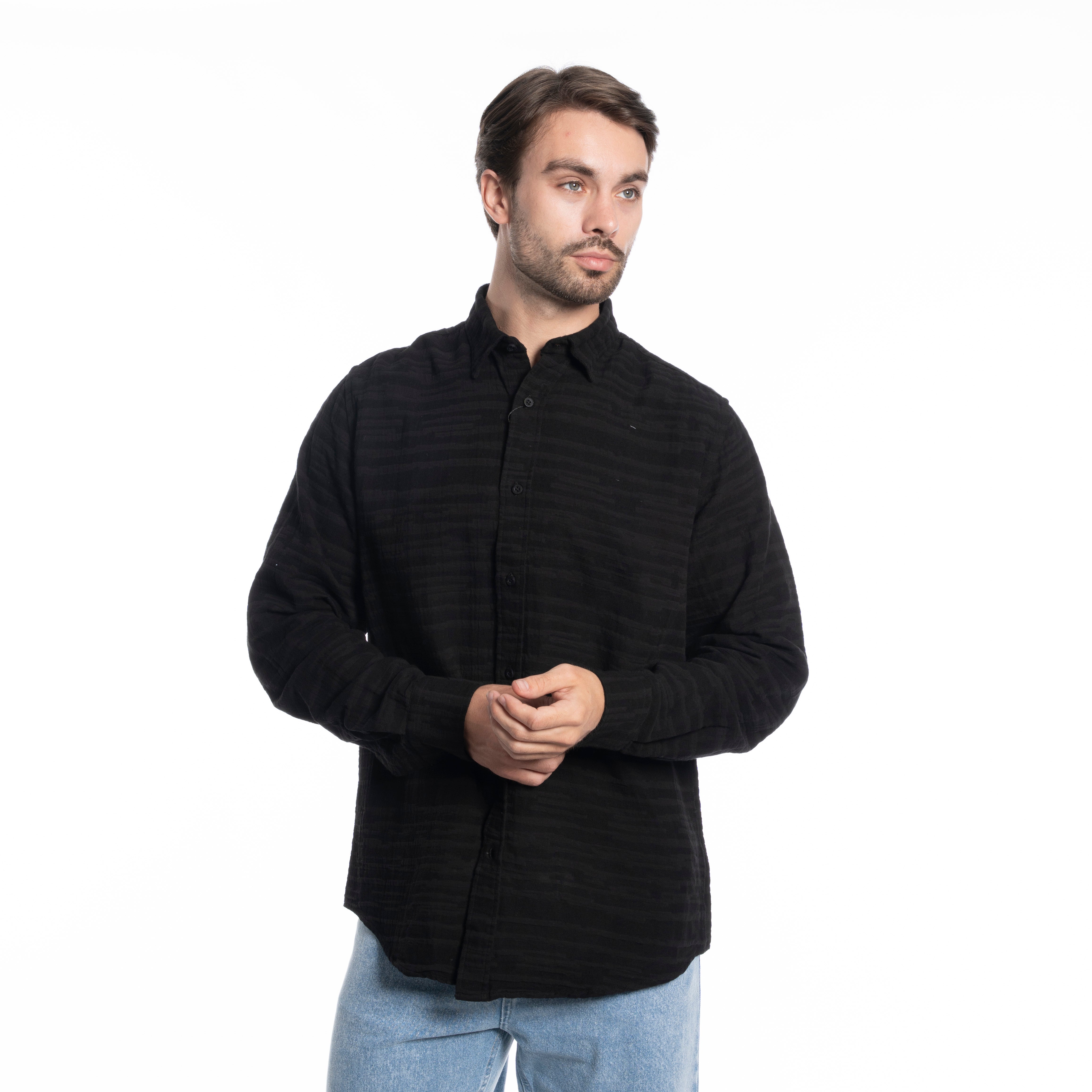 Long Sleeve Shirt - Men - Plain