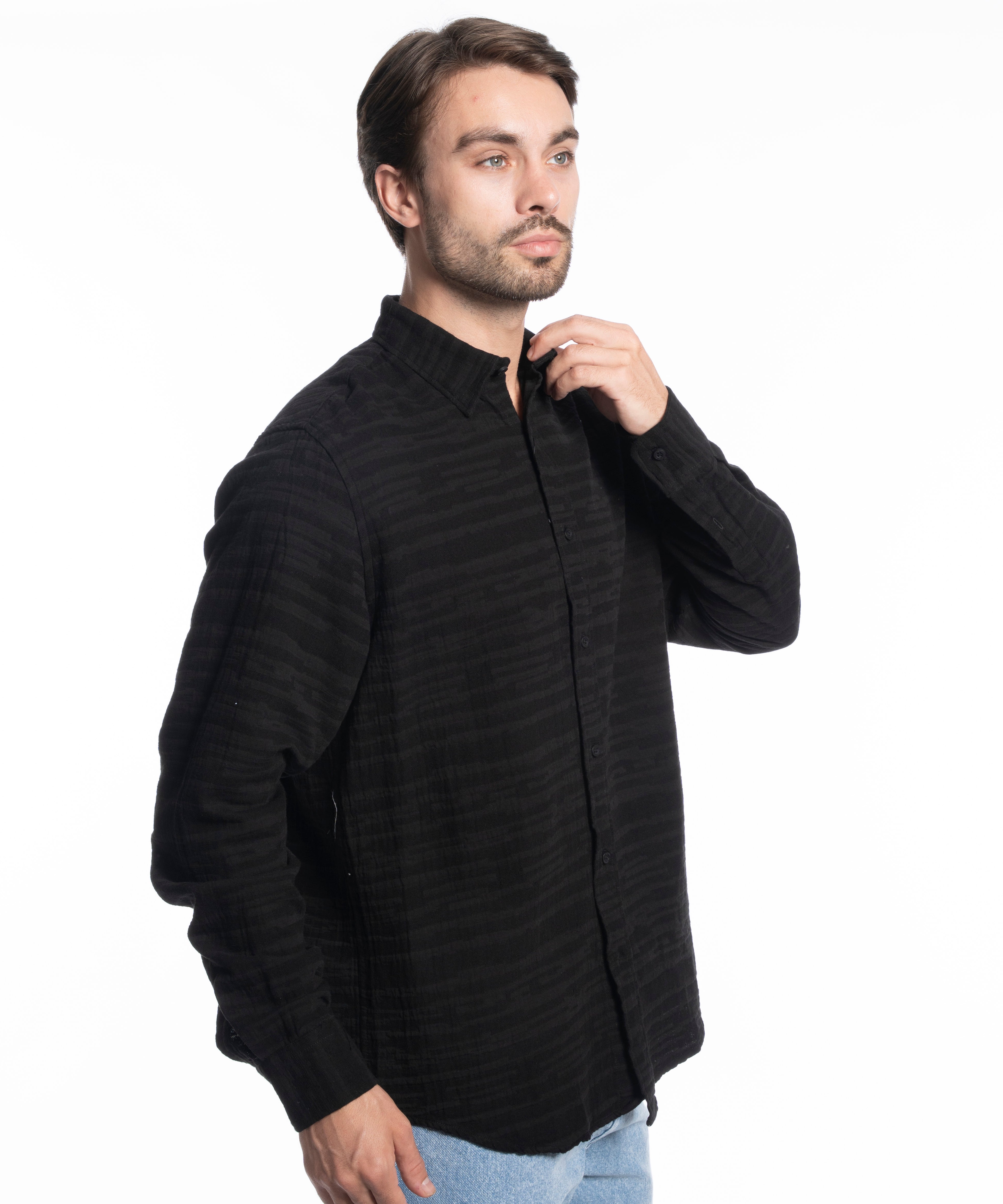 Long Sleeve Shirt - Men - Plain