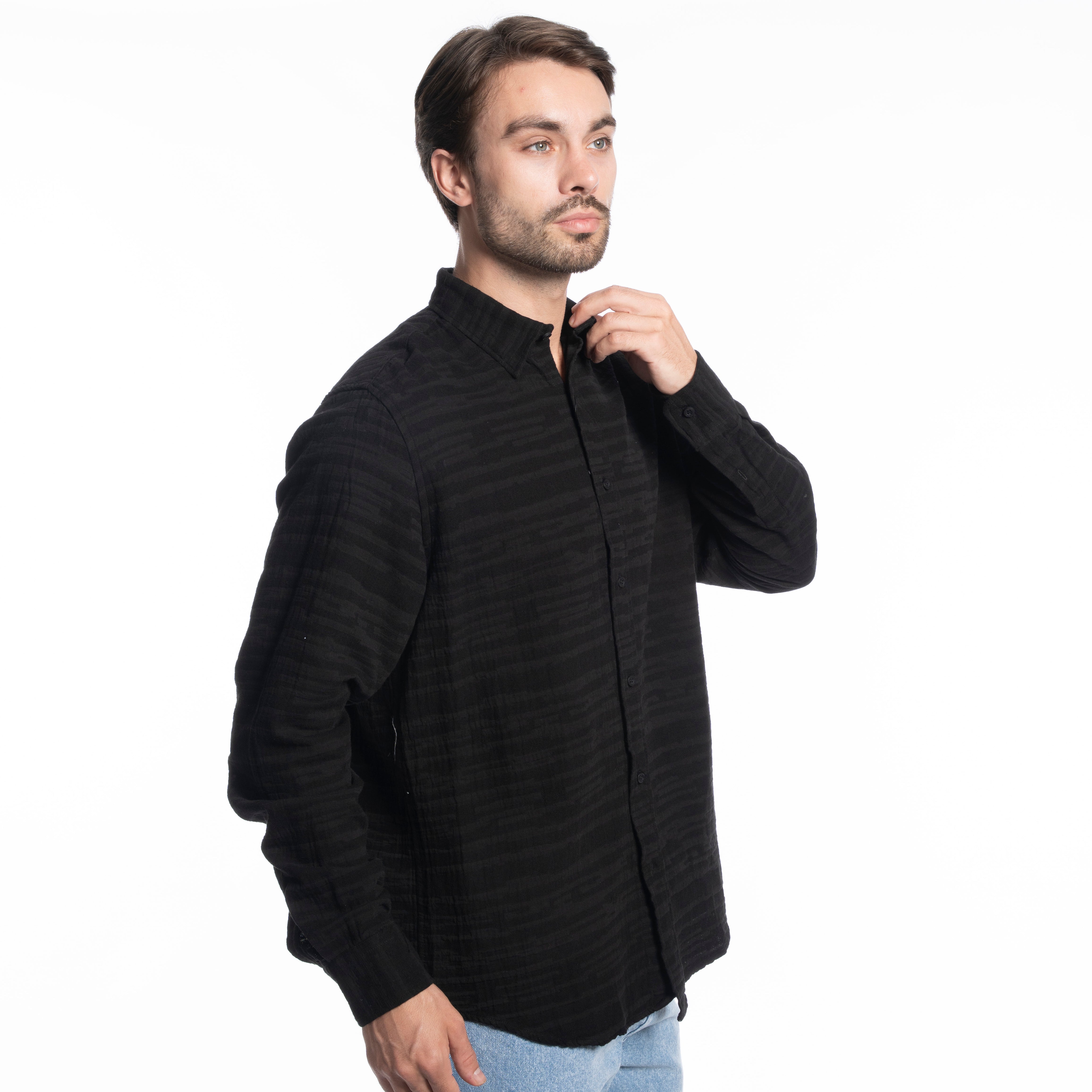 Long Sleeve Shirt - Men - Plain