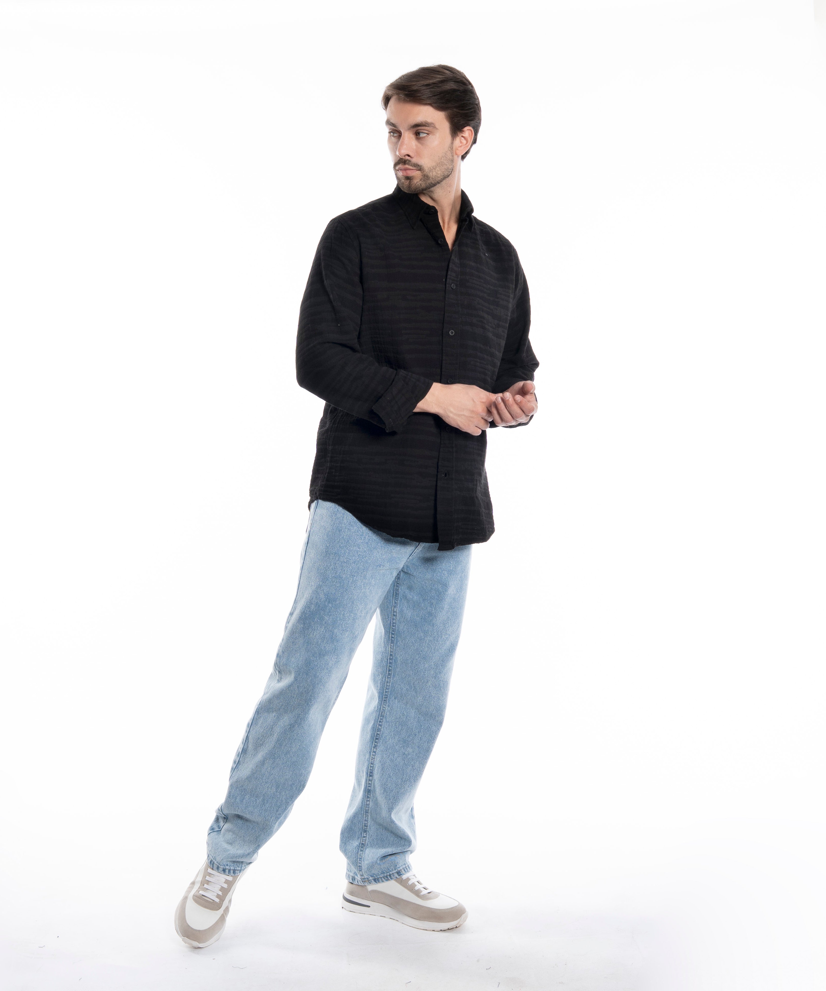 Long Sleeve Shirt - Men - Plain