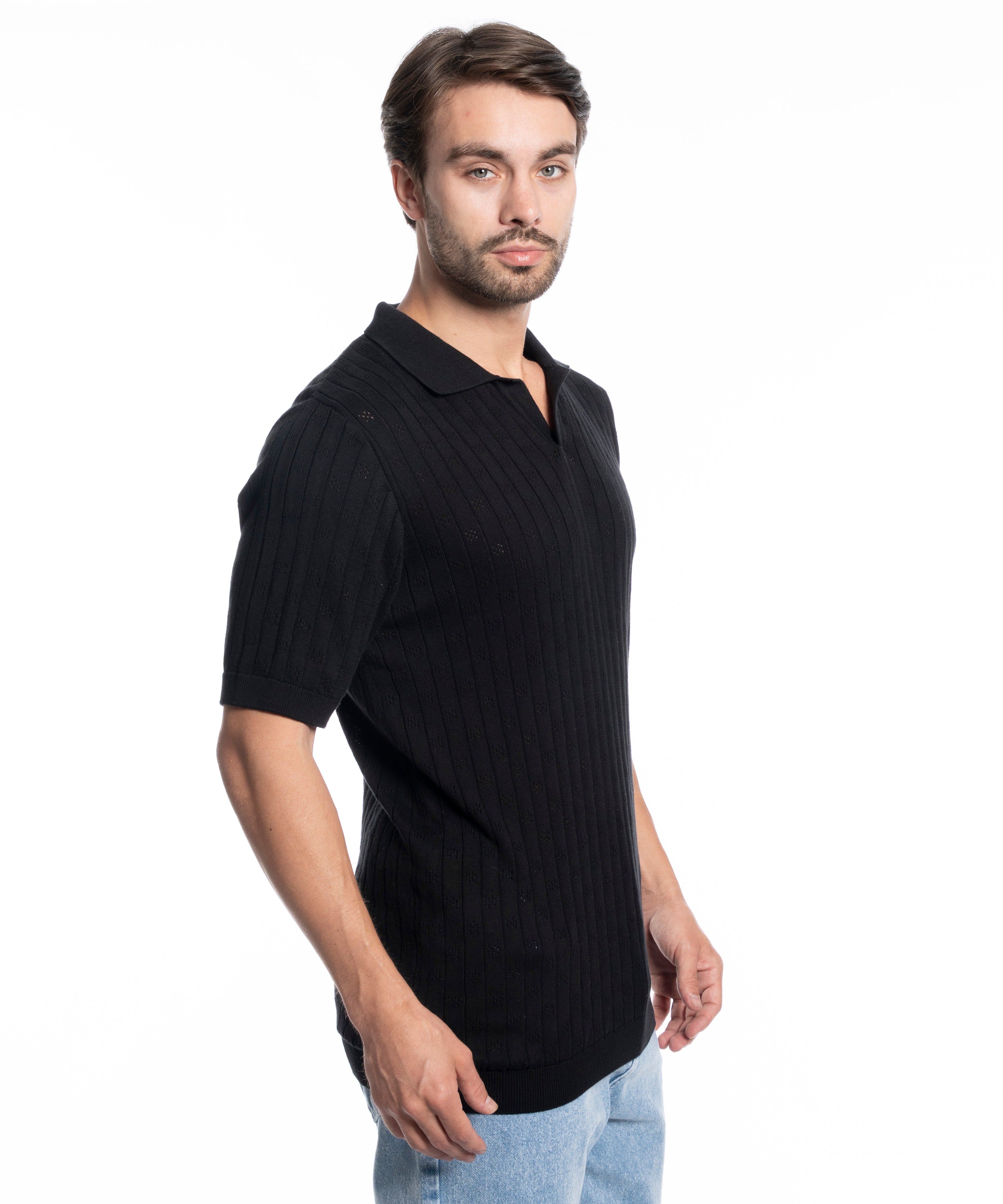 Polo T-shirt - Men - Plain knitted