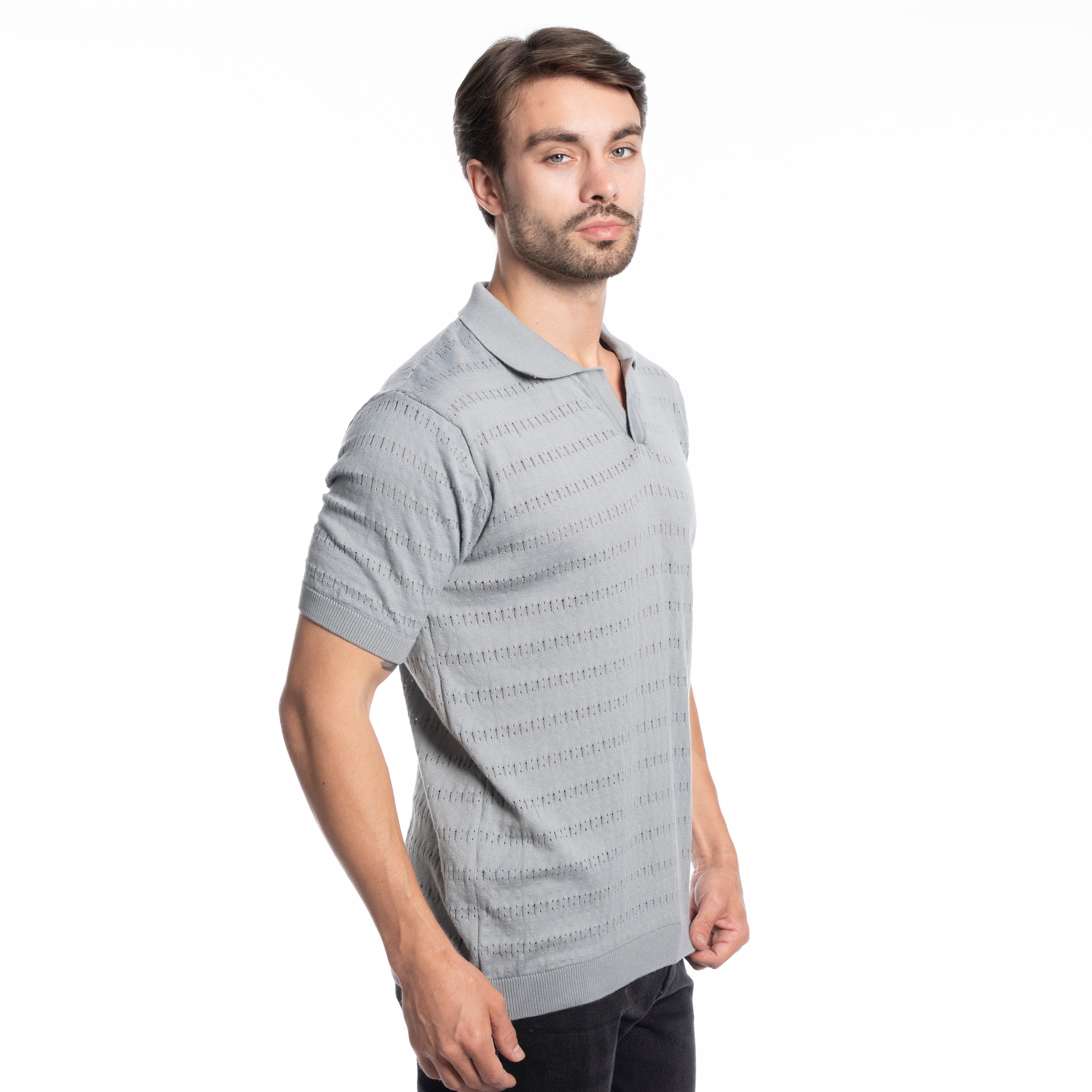 Polo T-shirt - Men - Plain knitted