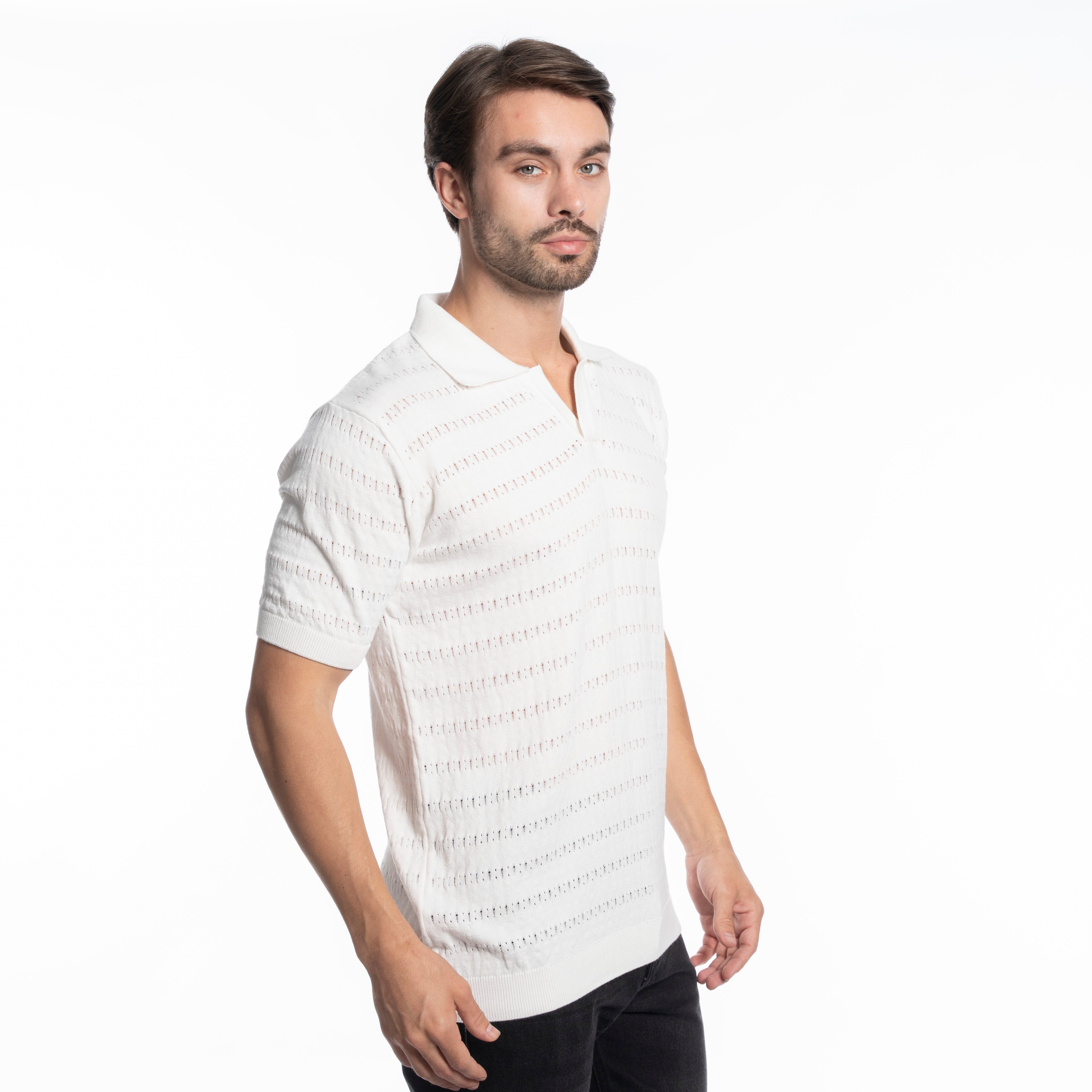Polo T-shirt - Men - Plain knitted