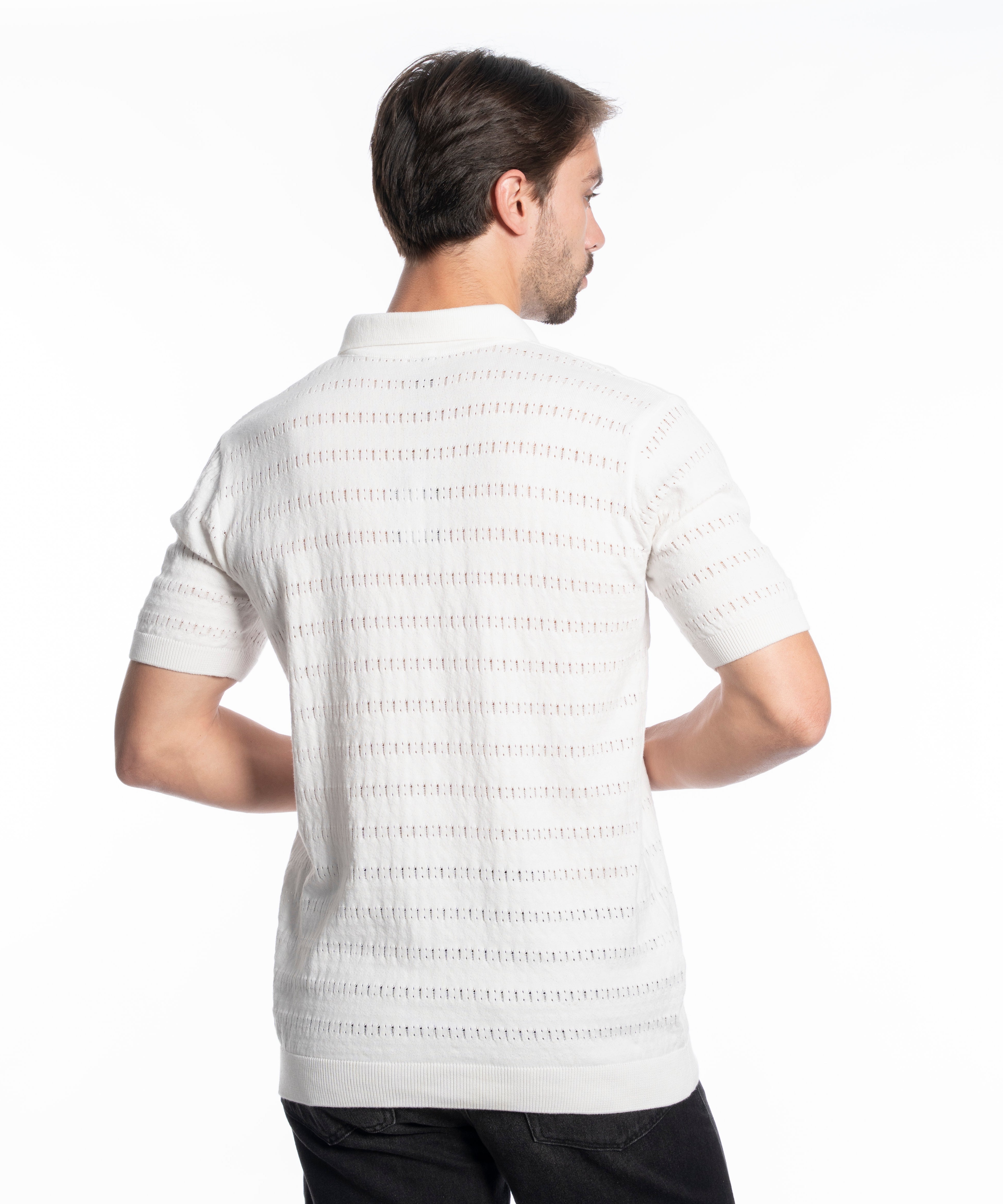 Polo T-shirt - Men - Plain knitted