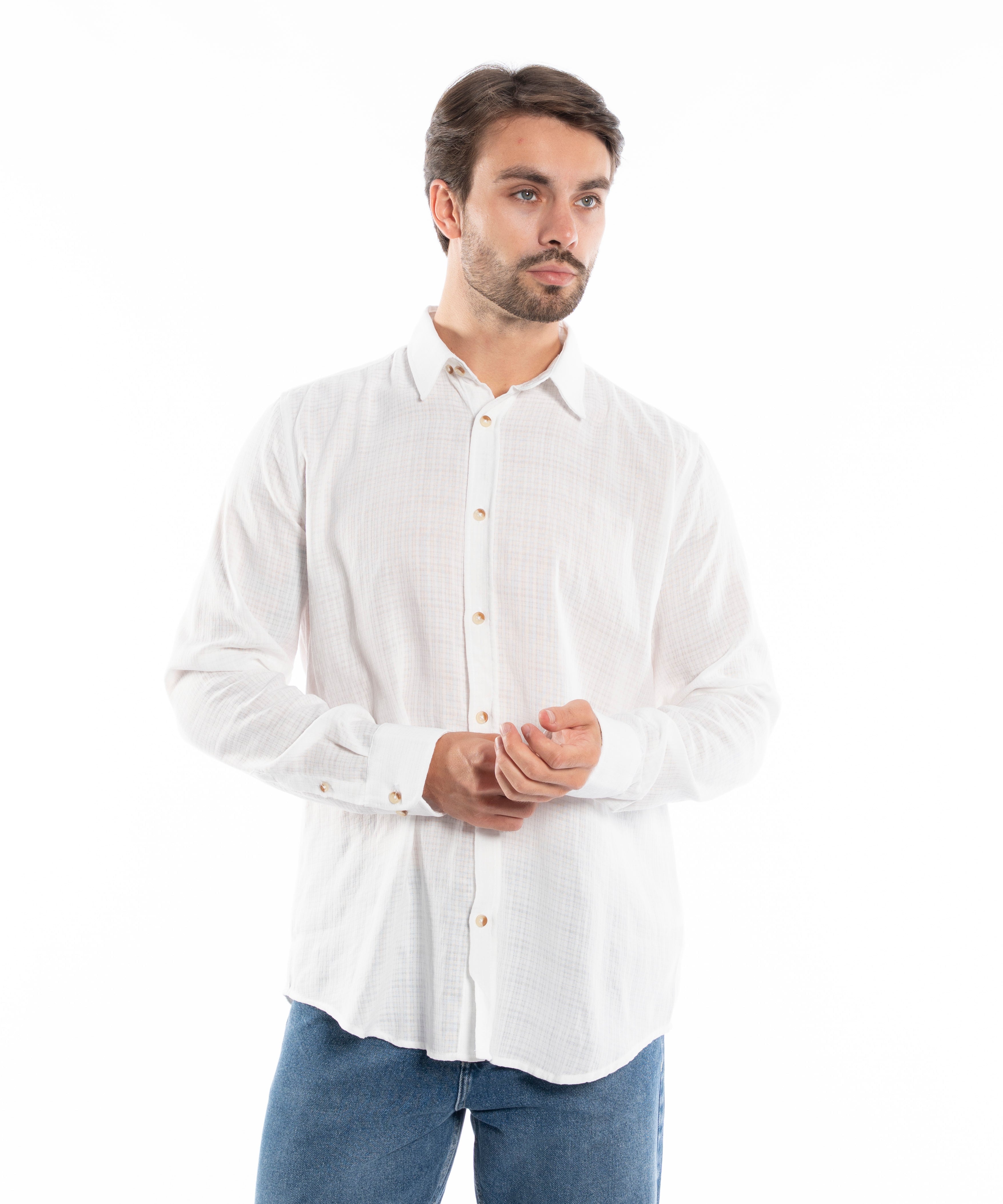 Long Sleeve Shirt - Men - Plain