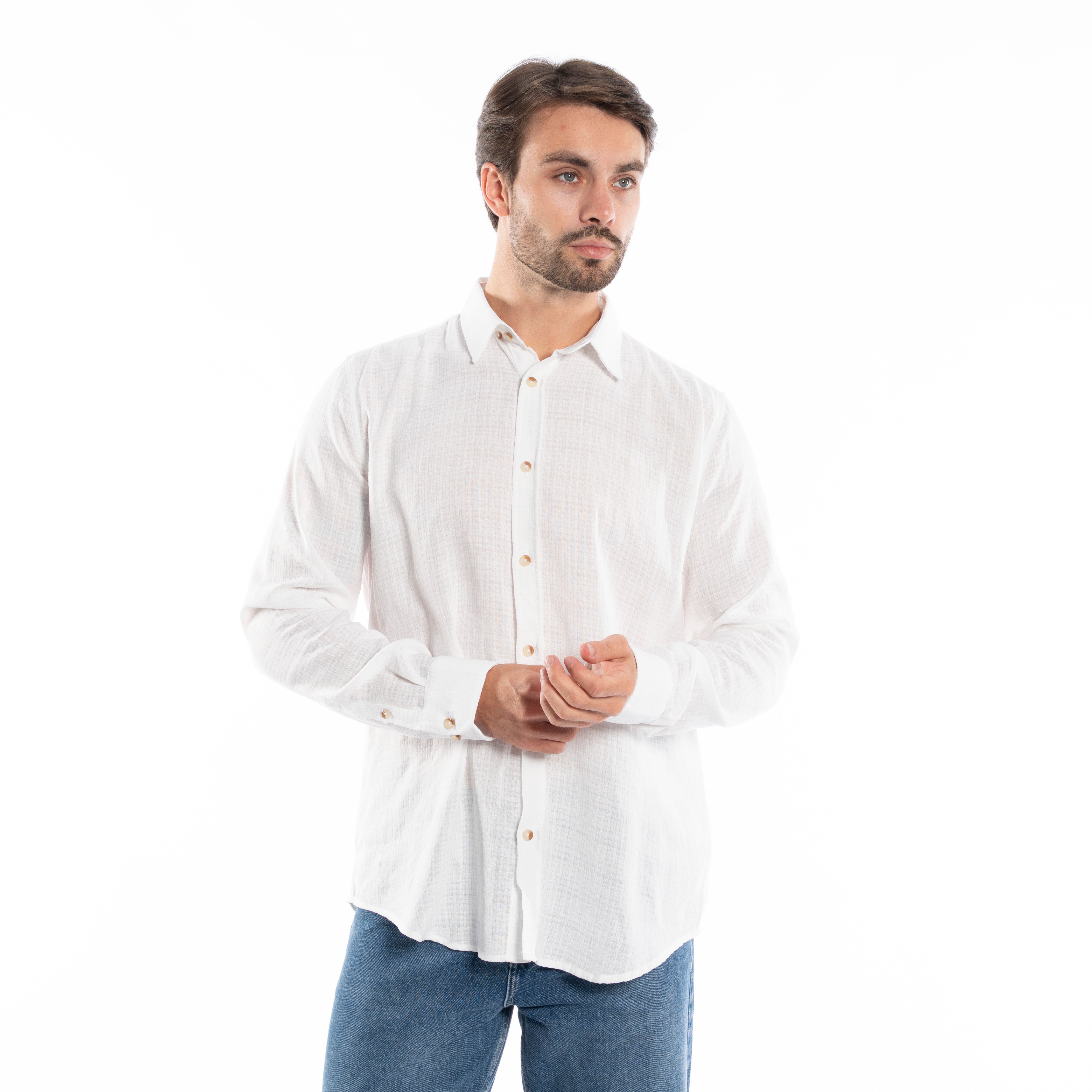Long Sleeve Shirt - Men - Plain