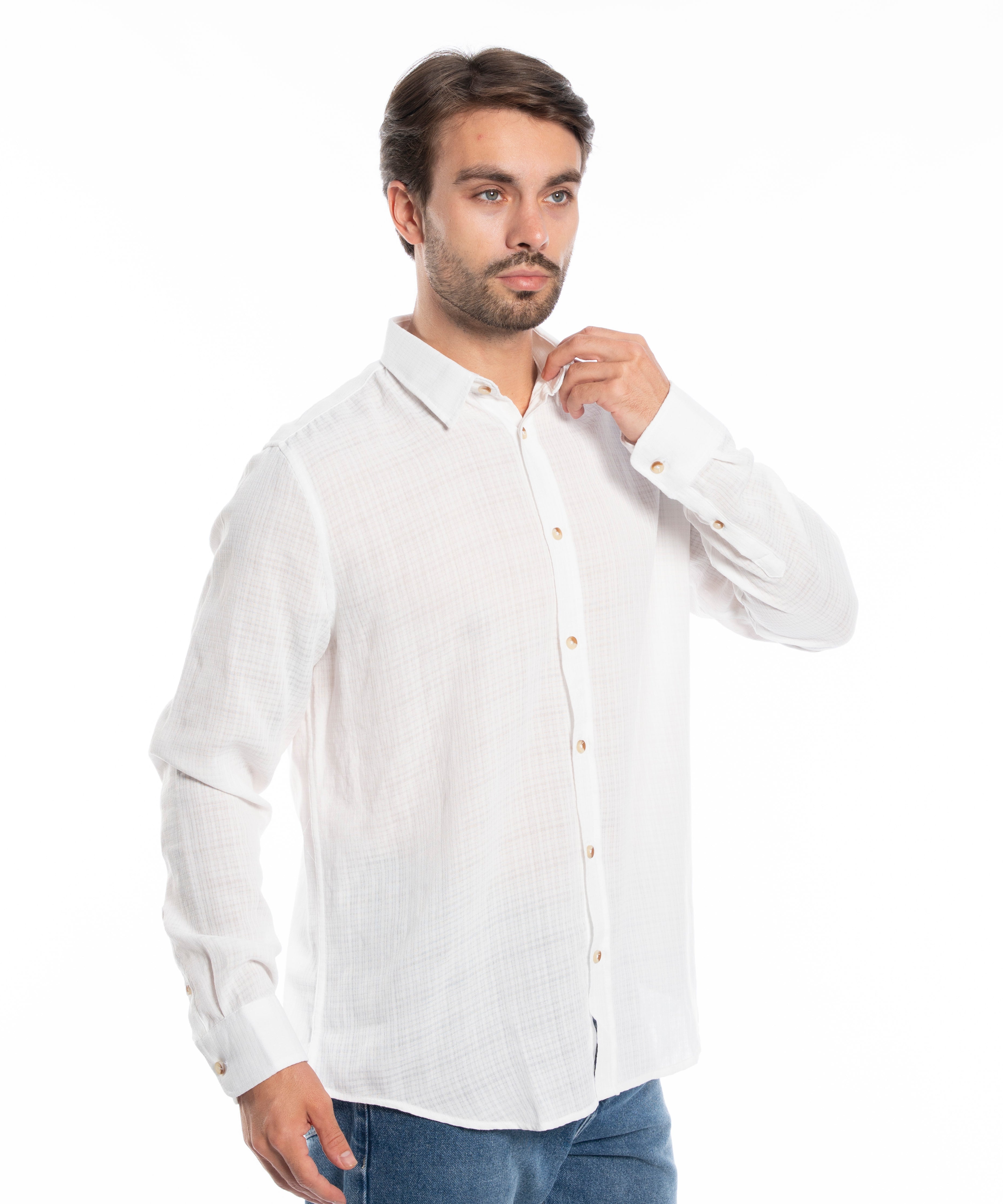 Long Sleeve Shirt - Men - Plain