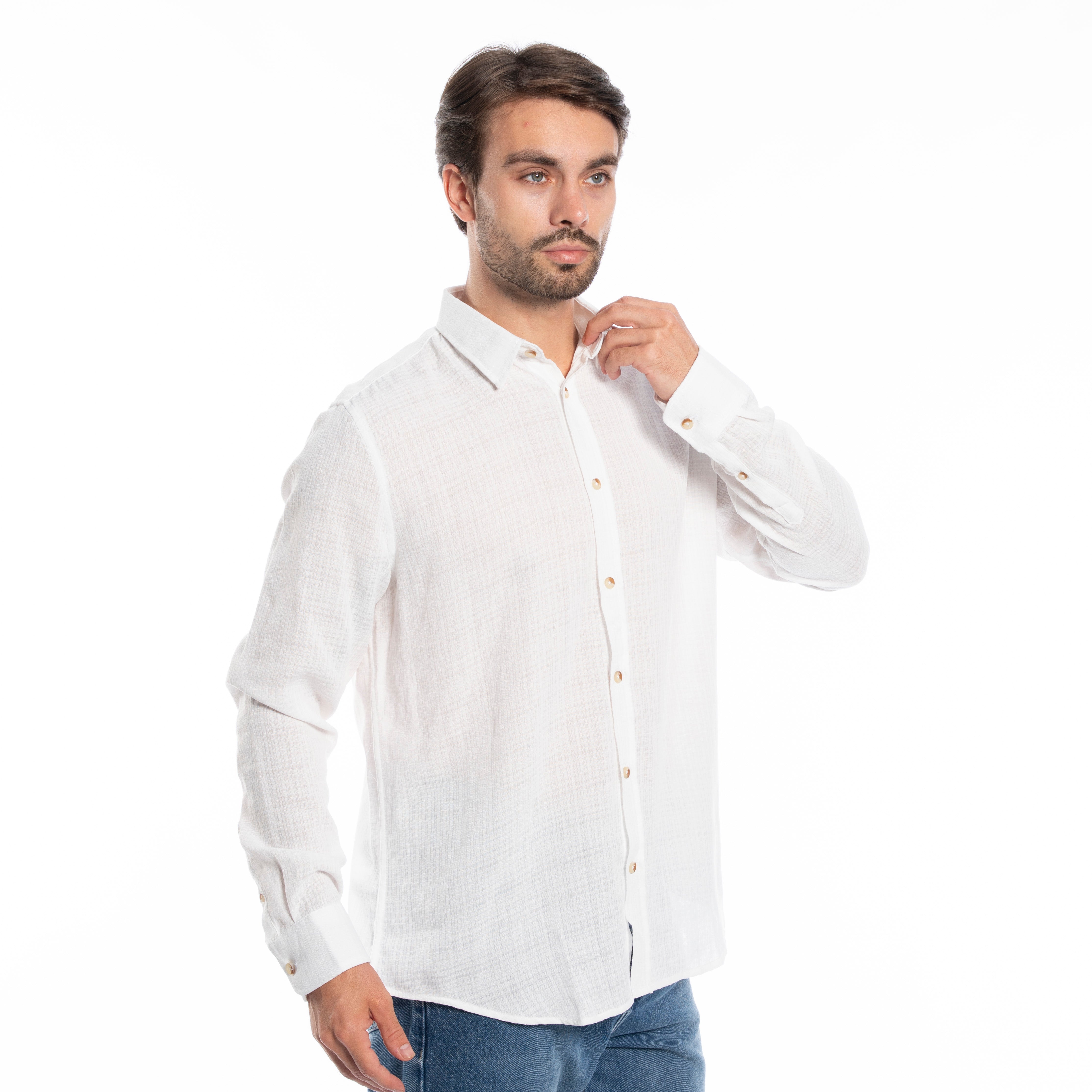 Long Sleeve Shirt - Men - Plain