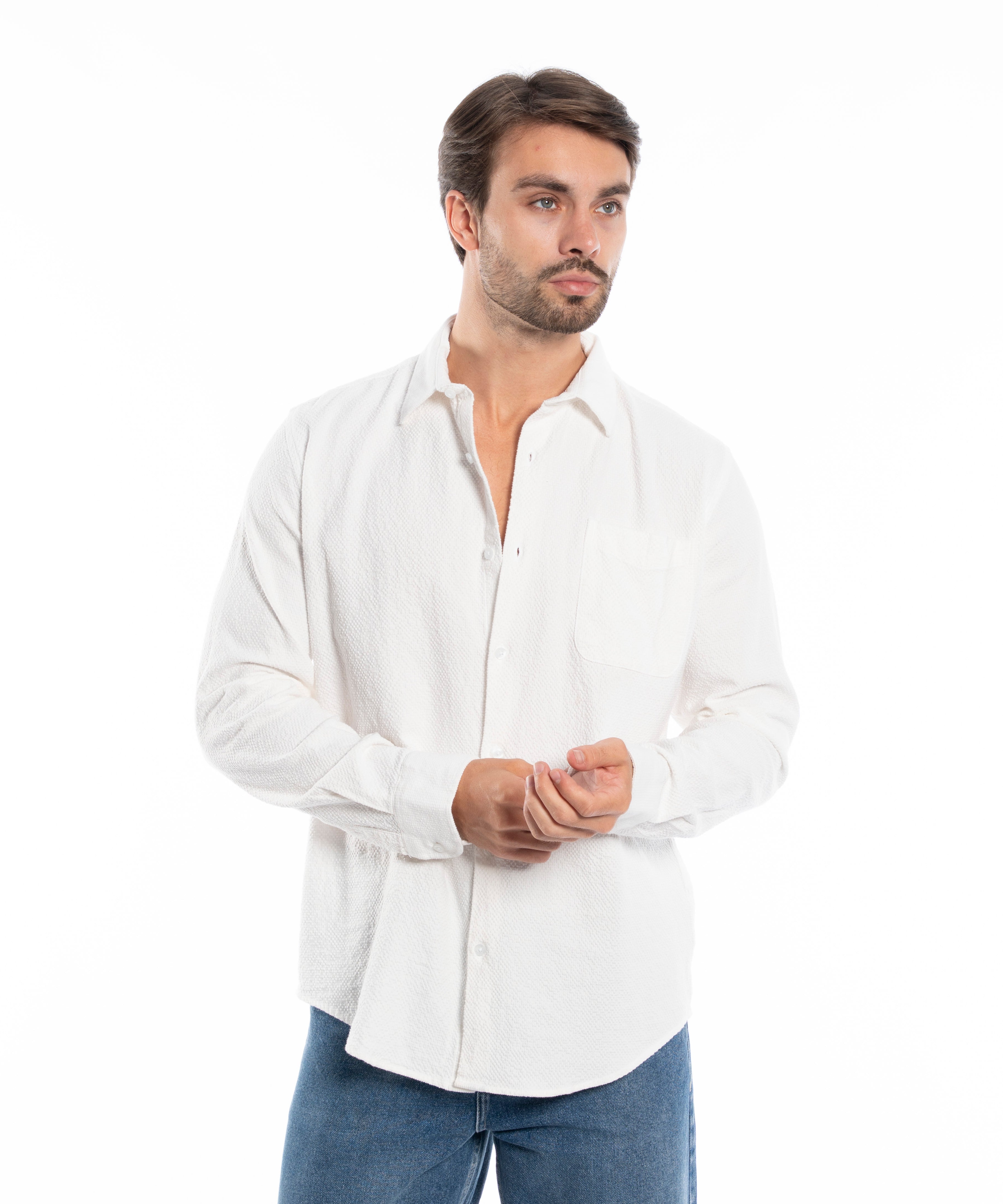 Long Sleeve Shirt - Men - Plain