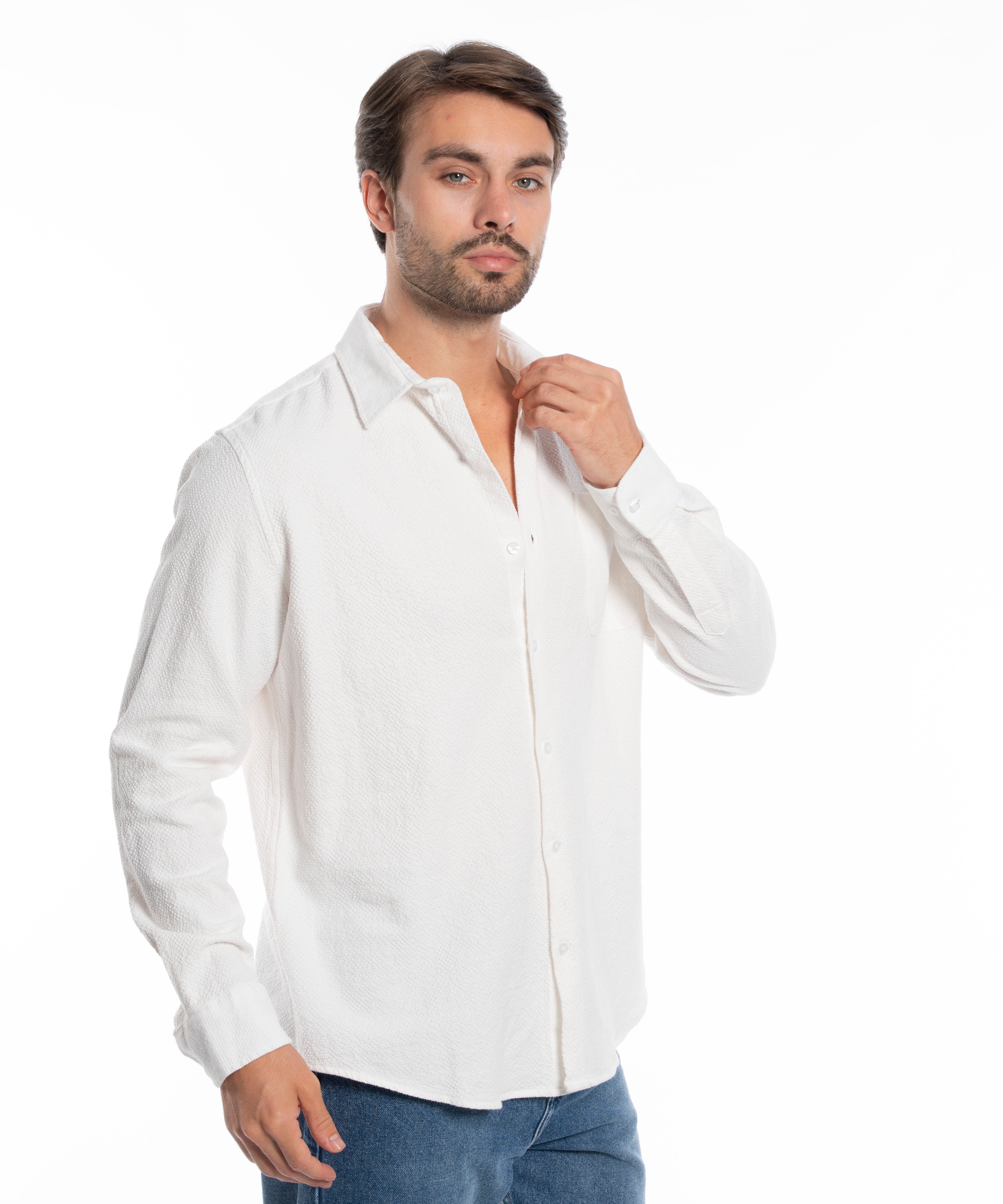 Long Sleeve Shirt - Men - Plain