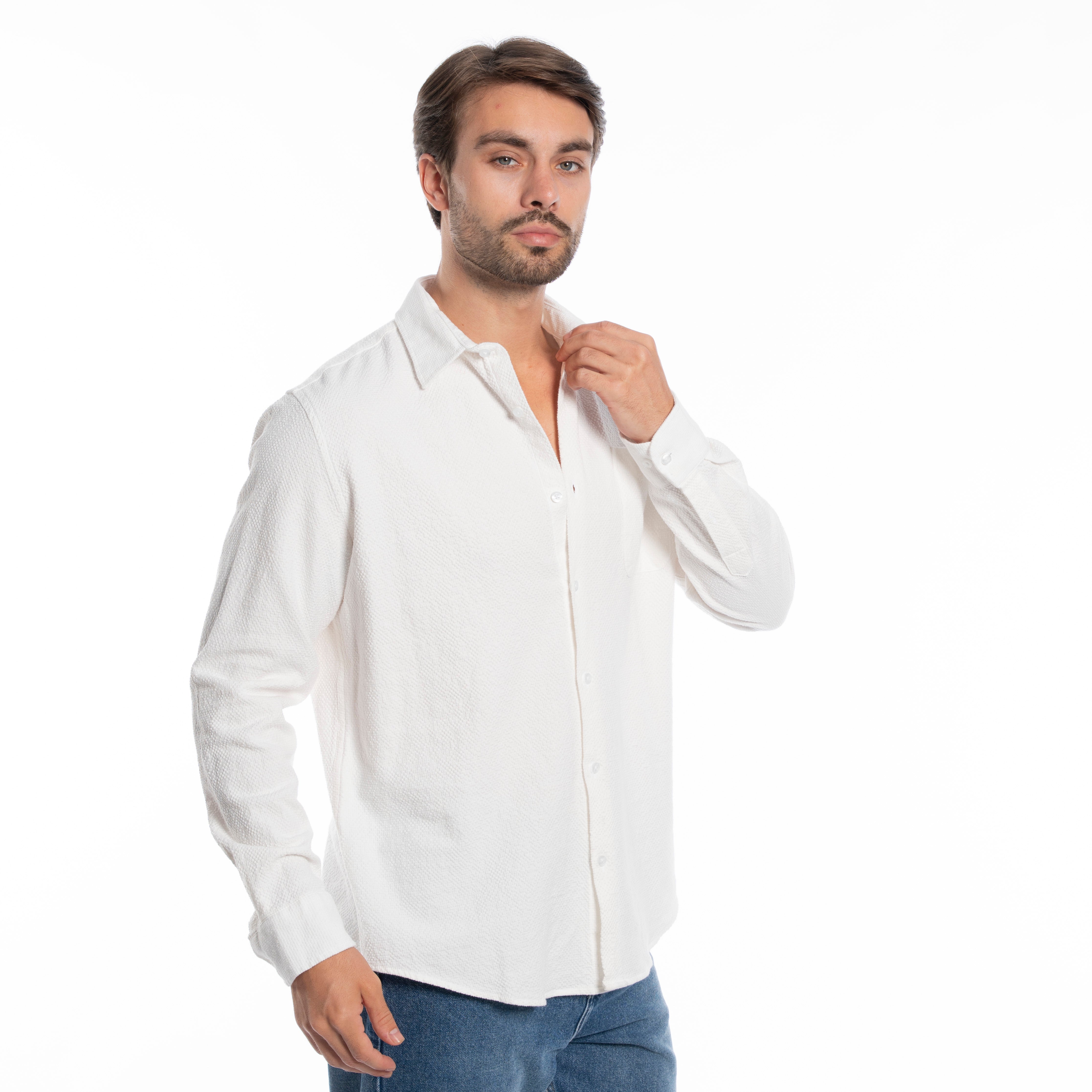Long Sleeve Shirt - Men - Plain