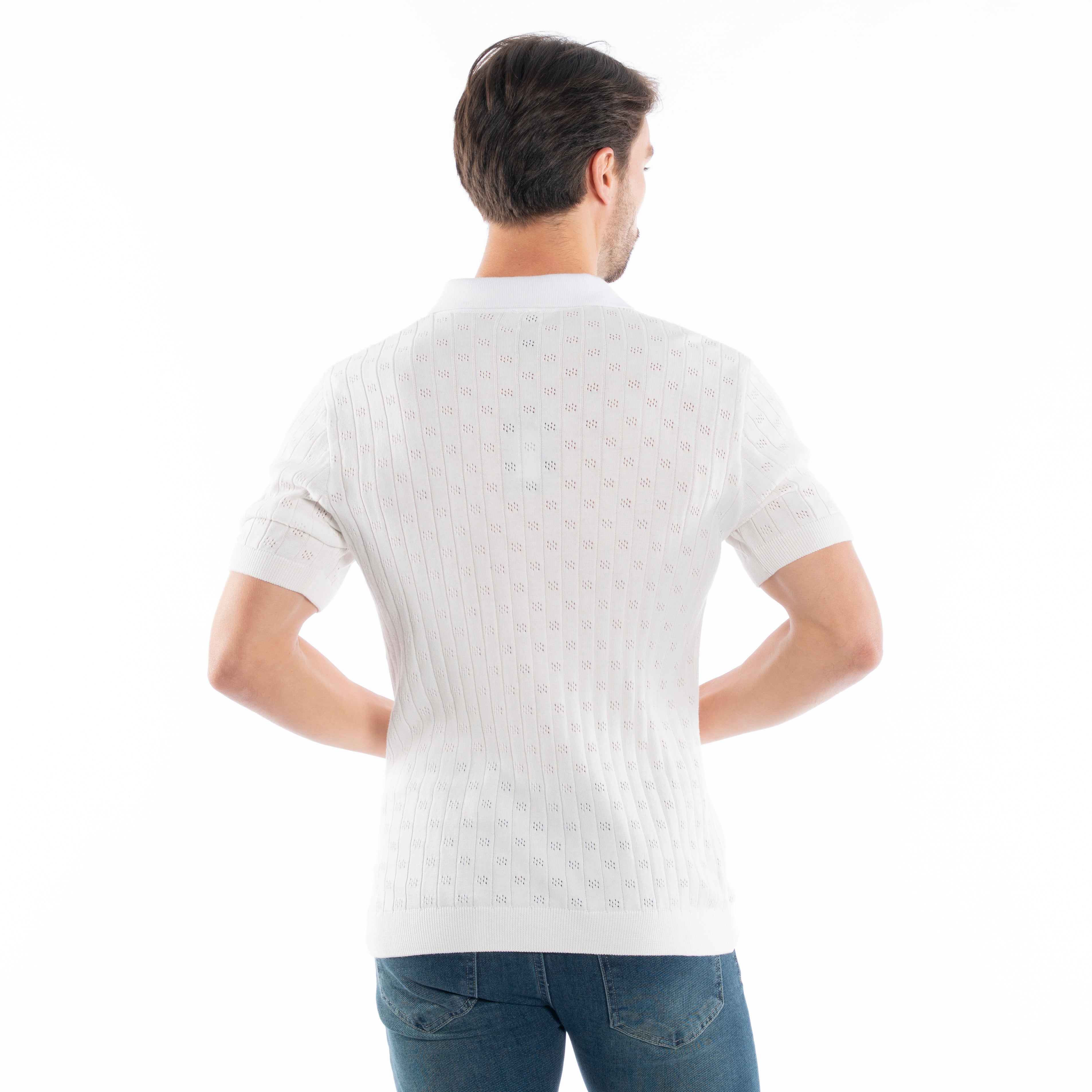 Polo T-shirt - Men - Plain knitted