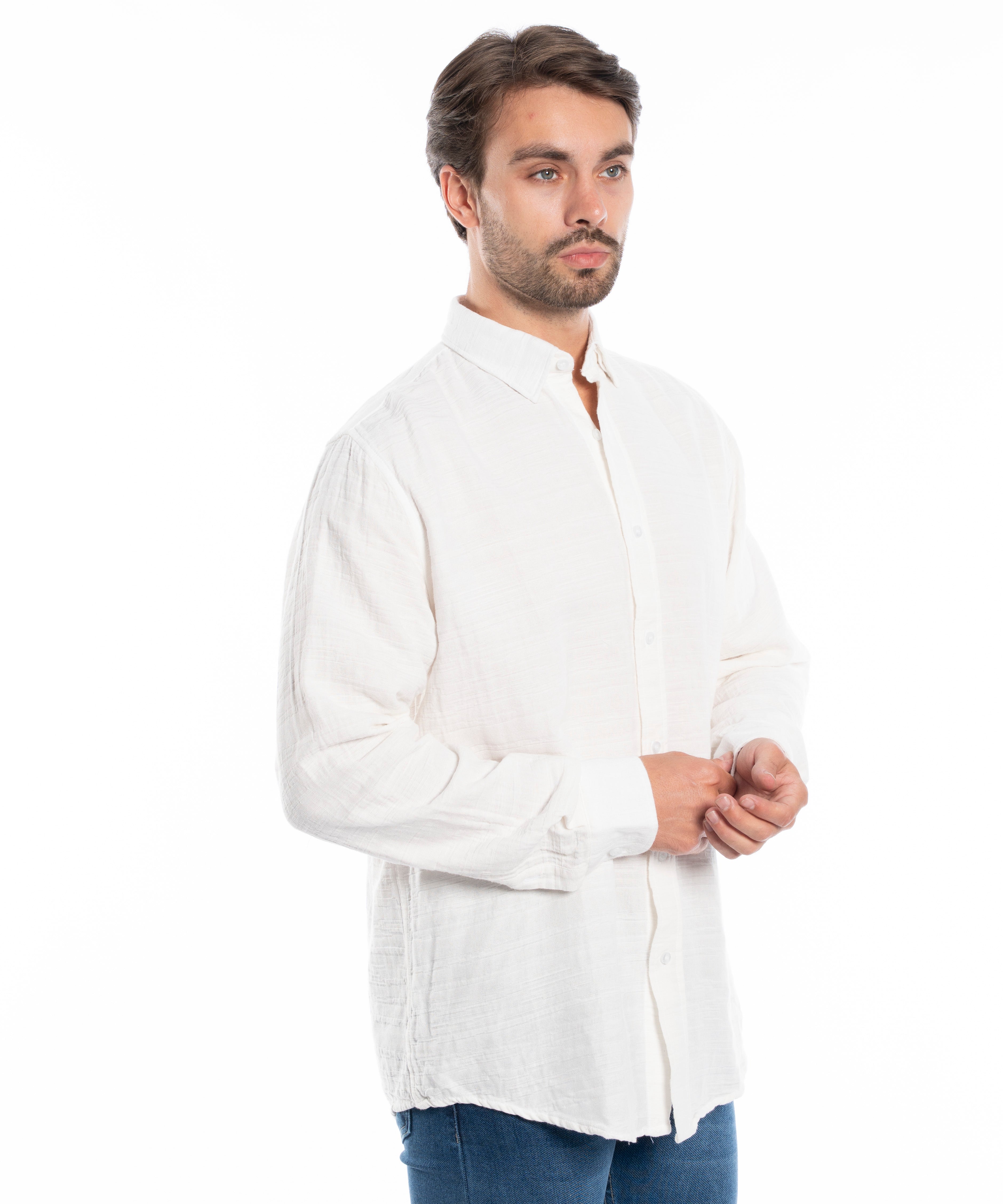 Long Sleeve Shirt - Men - Plain