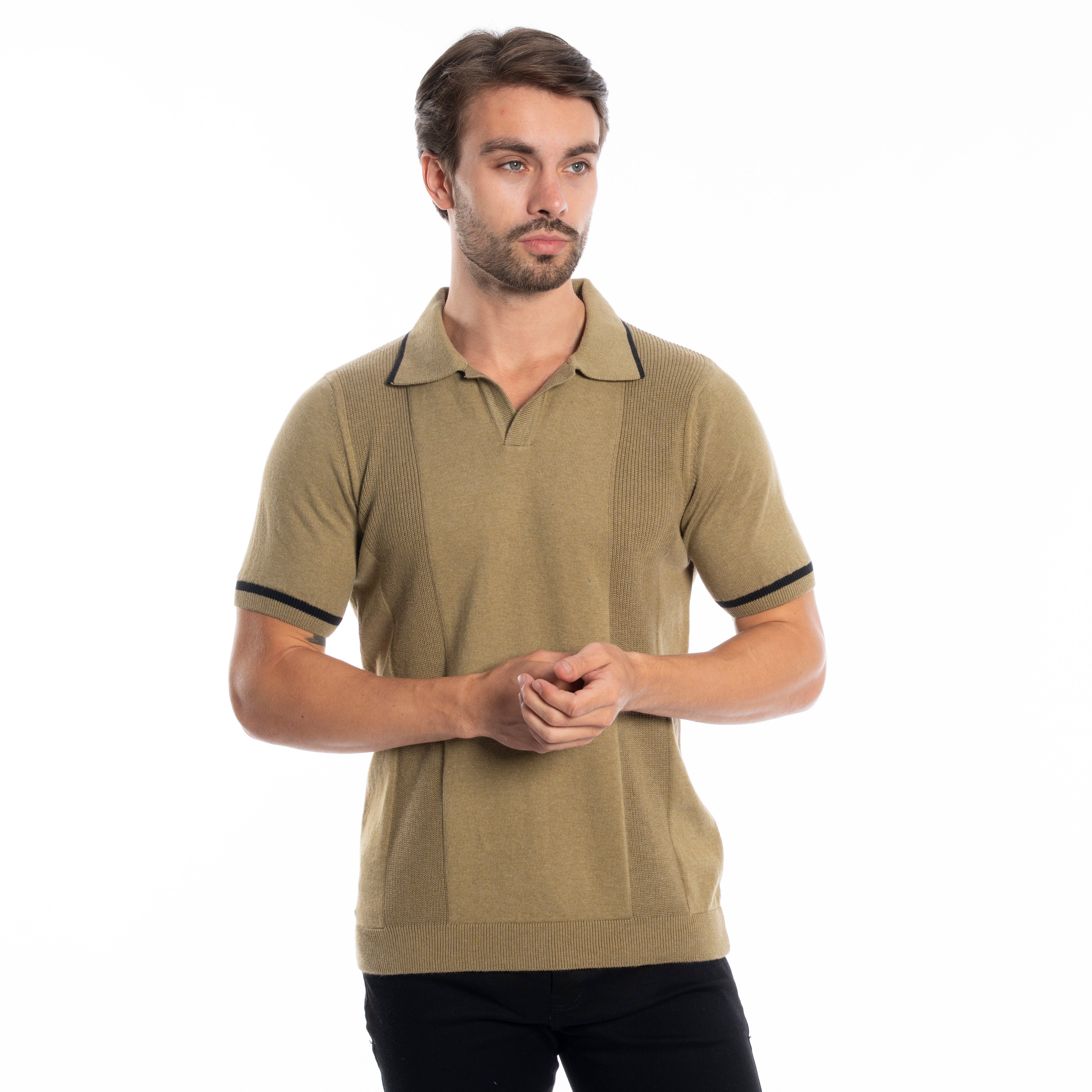 Polo T-shirt - Men - Plain knitted