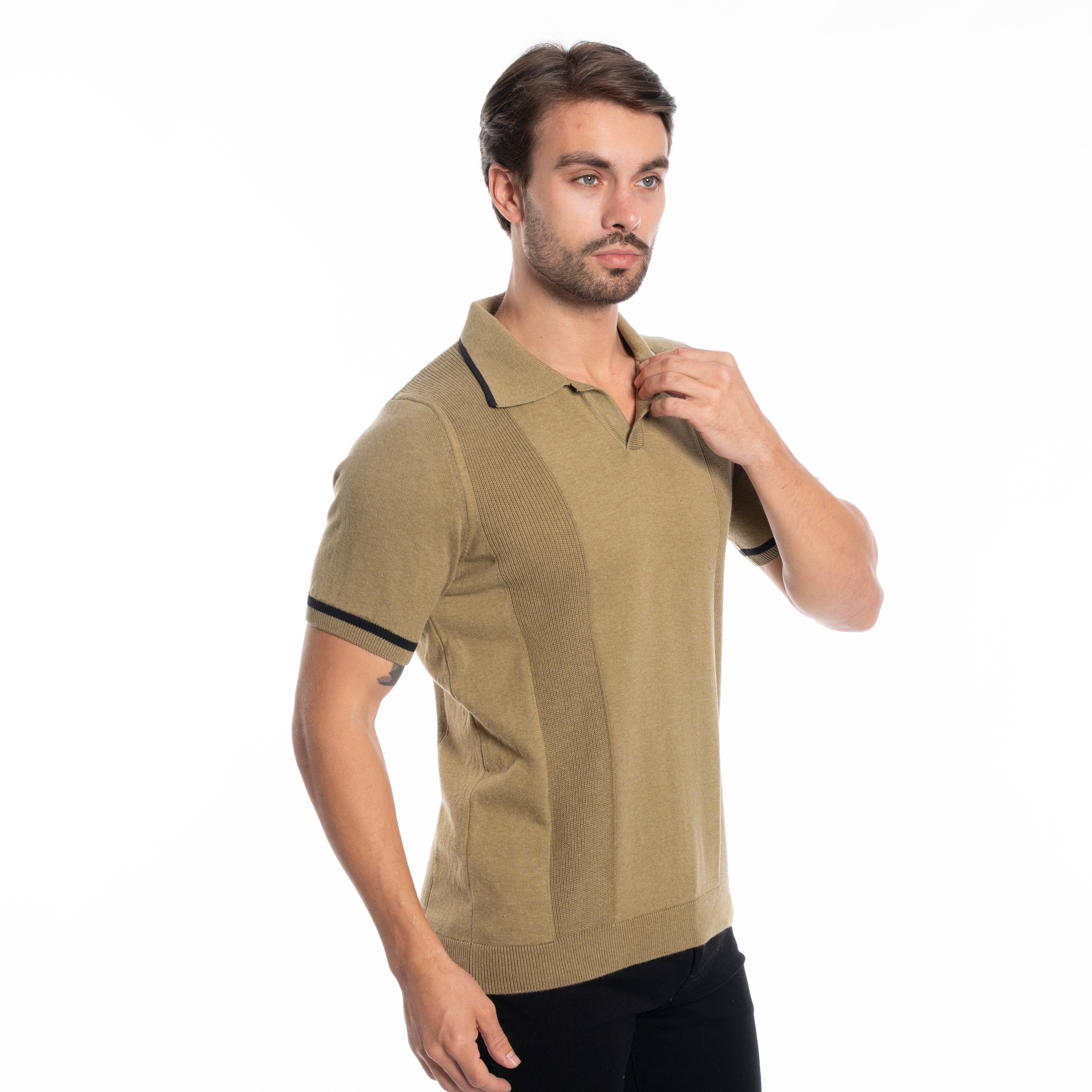 Polo T-shirt - Men - Plain knitted