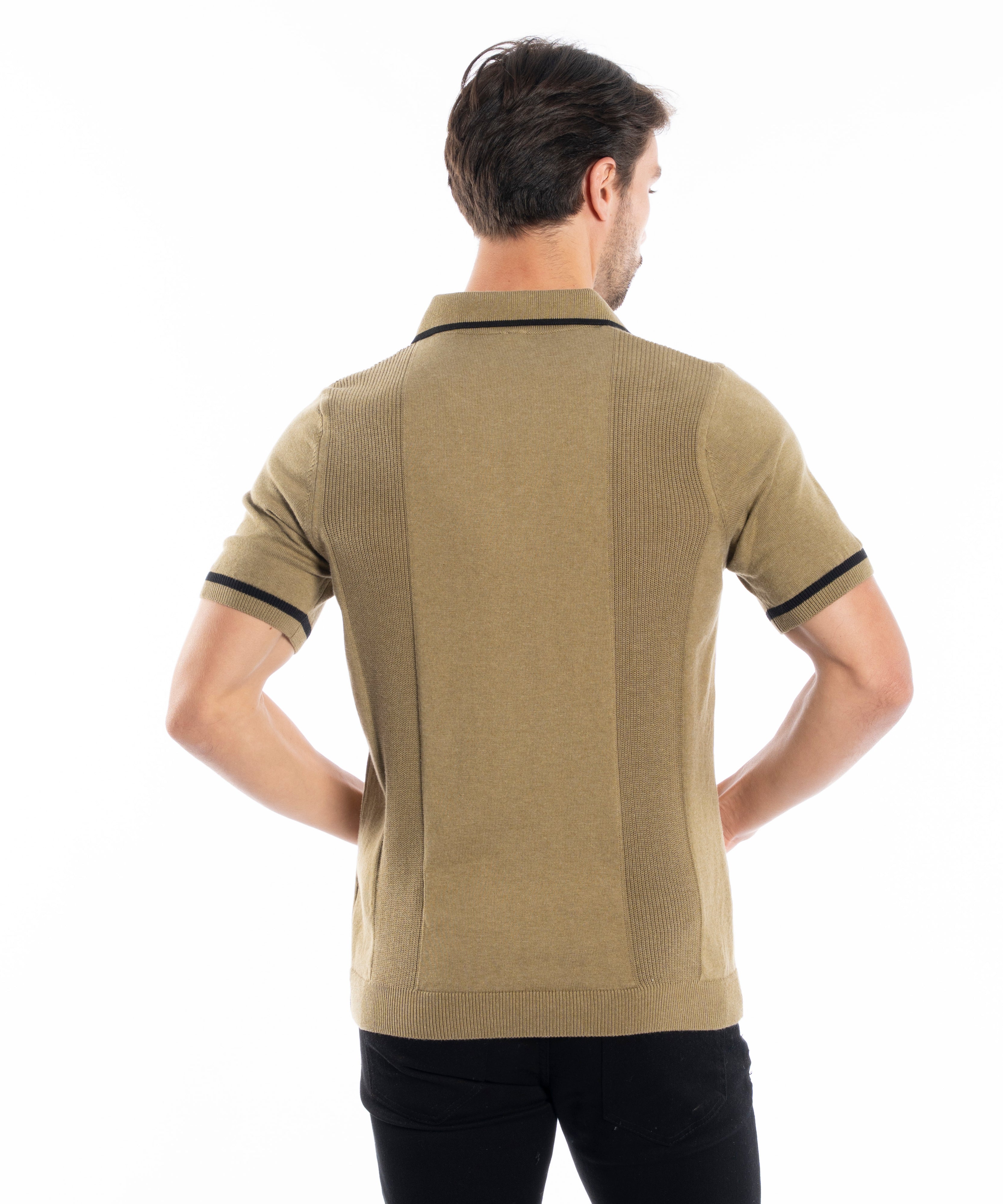 Polo T-shirt - Men - Plain knitted