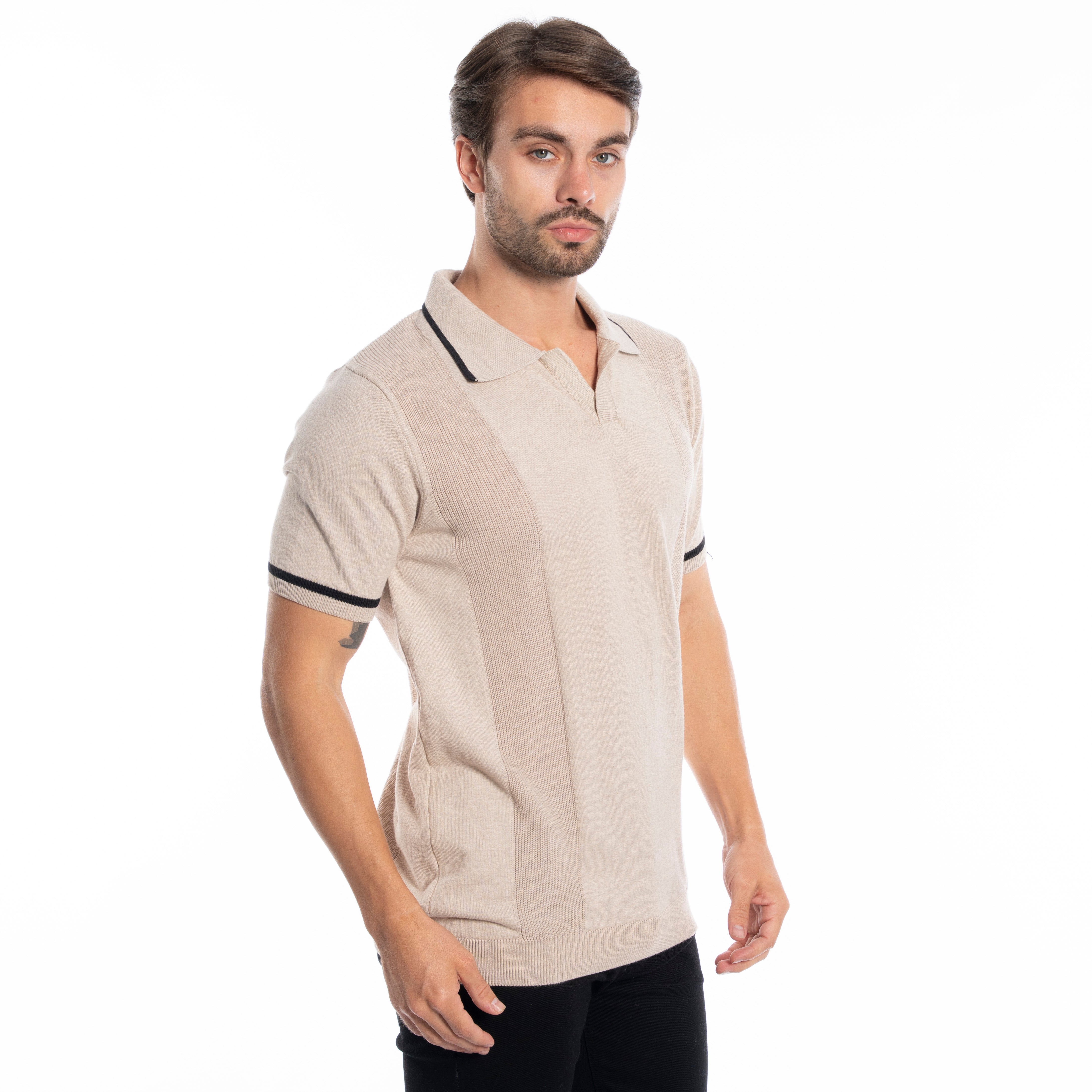 Polo T-shirt - Men - Plain knitted
