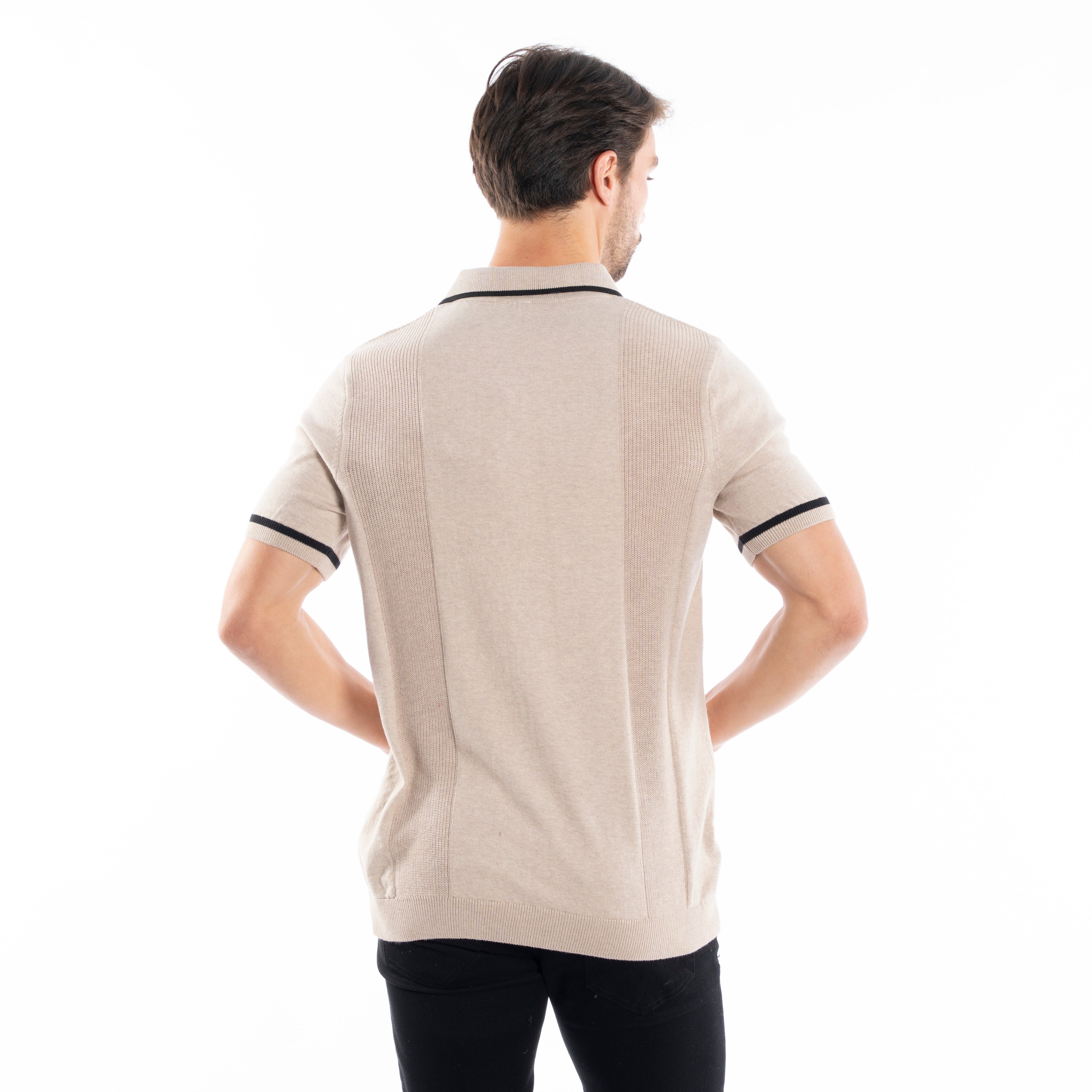 Polo T-shirt - Men - Plain knitted