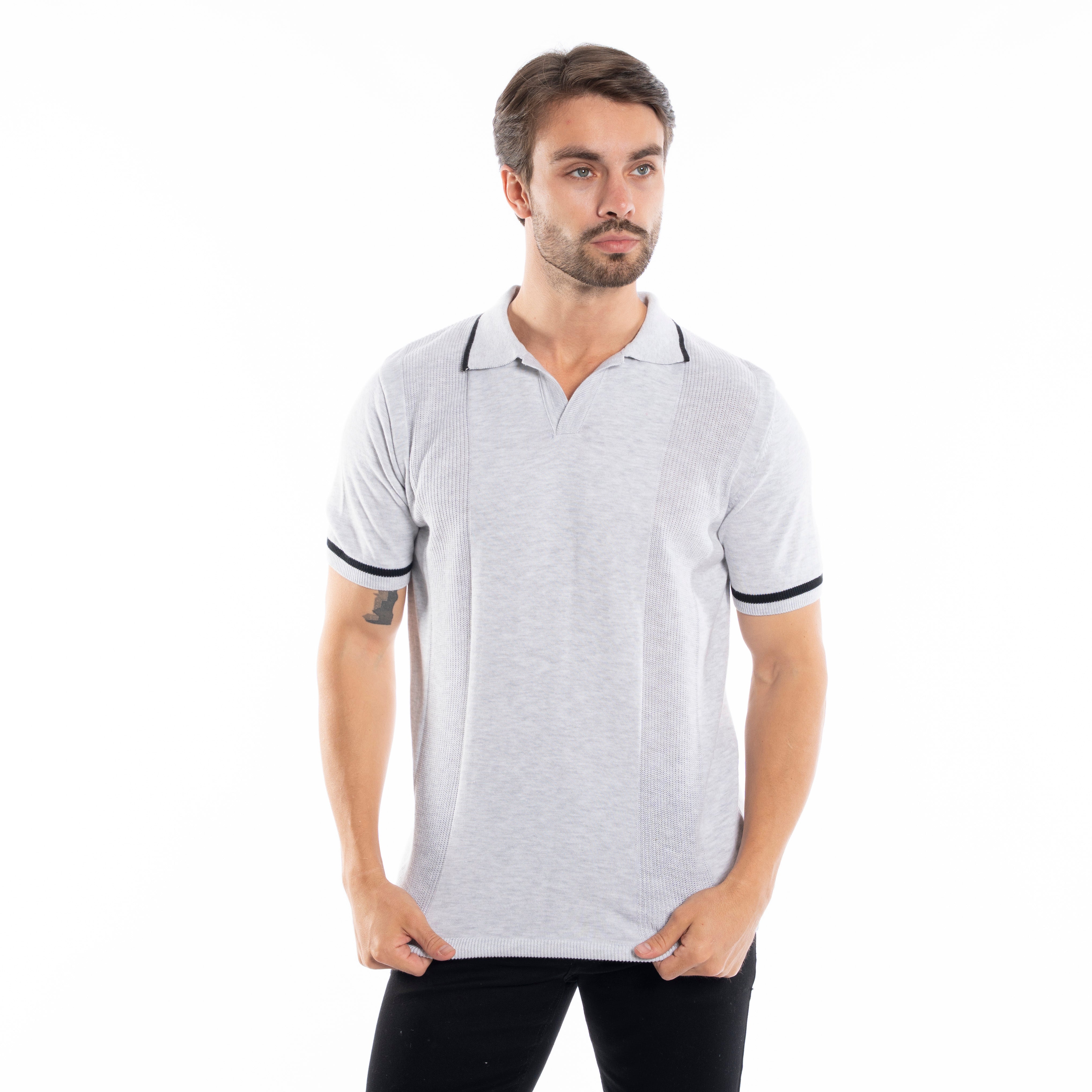 Polo T-shirt - Men - Plain knitted