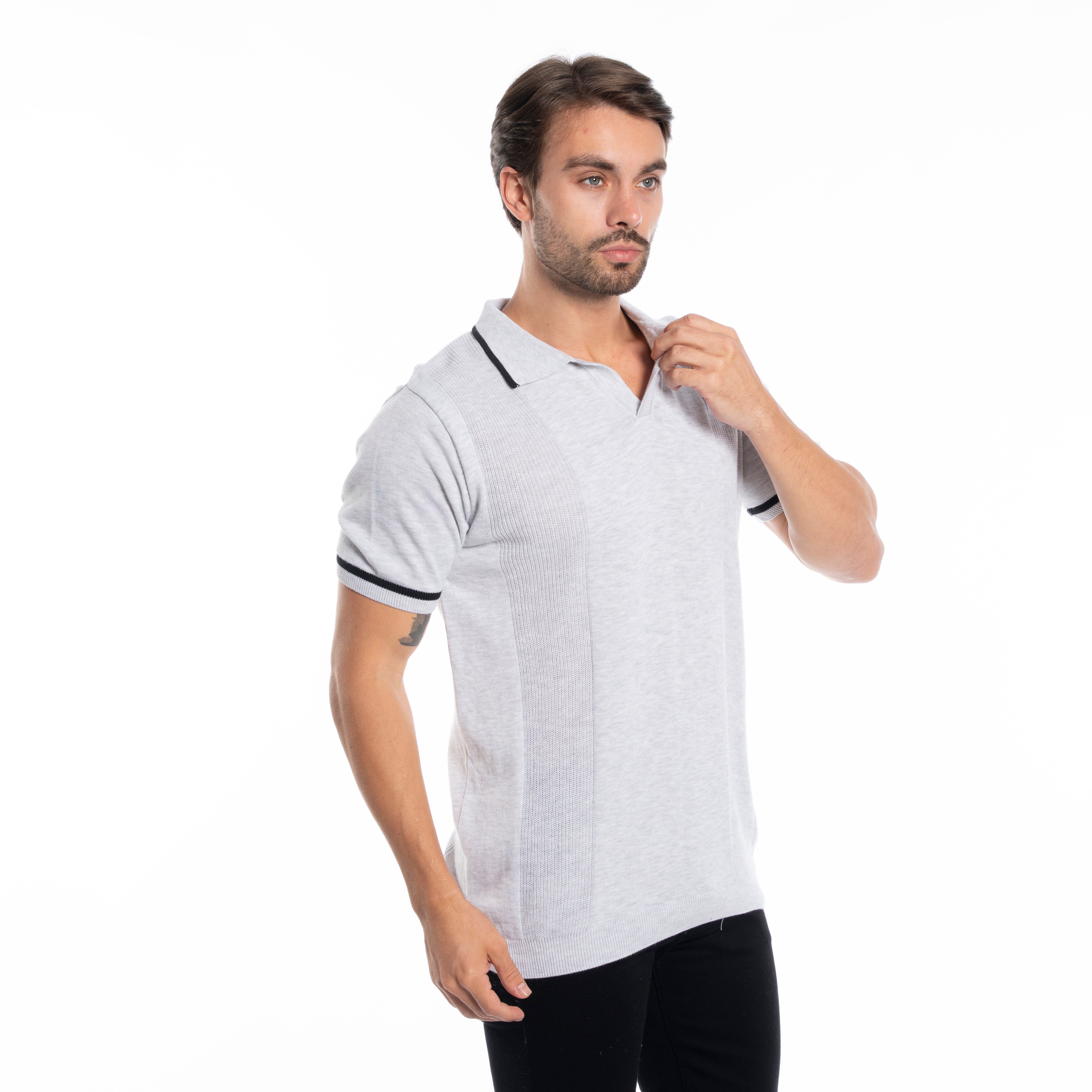 Polo T-shirt - Men - Plain knitted